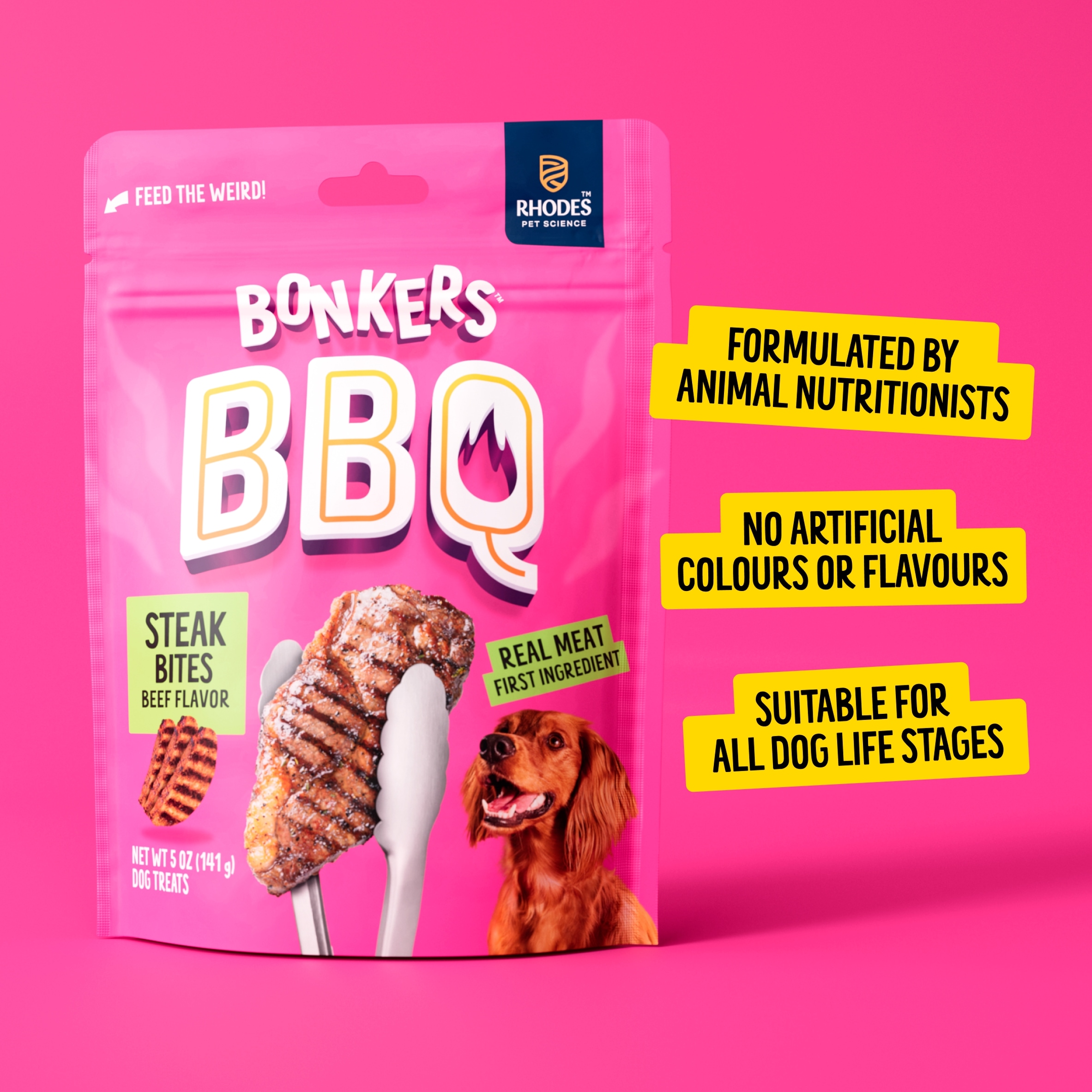 Bonkers Dog Treats Dry BBQ Steak Cuts 85 G thumbnail 5