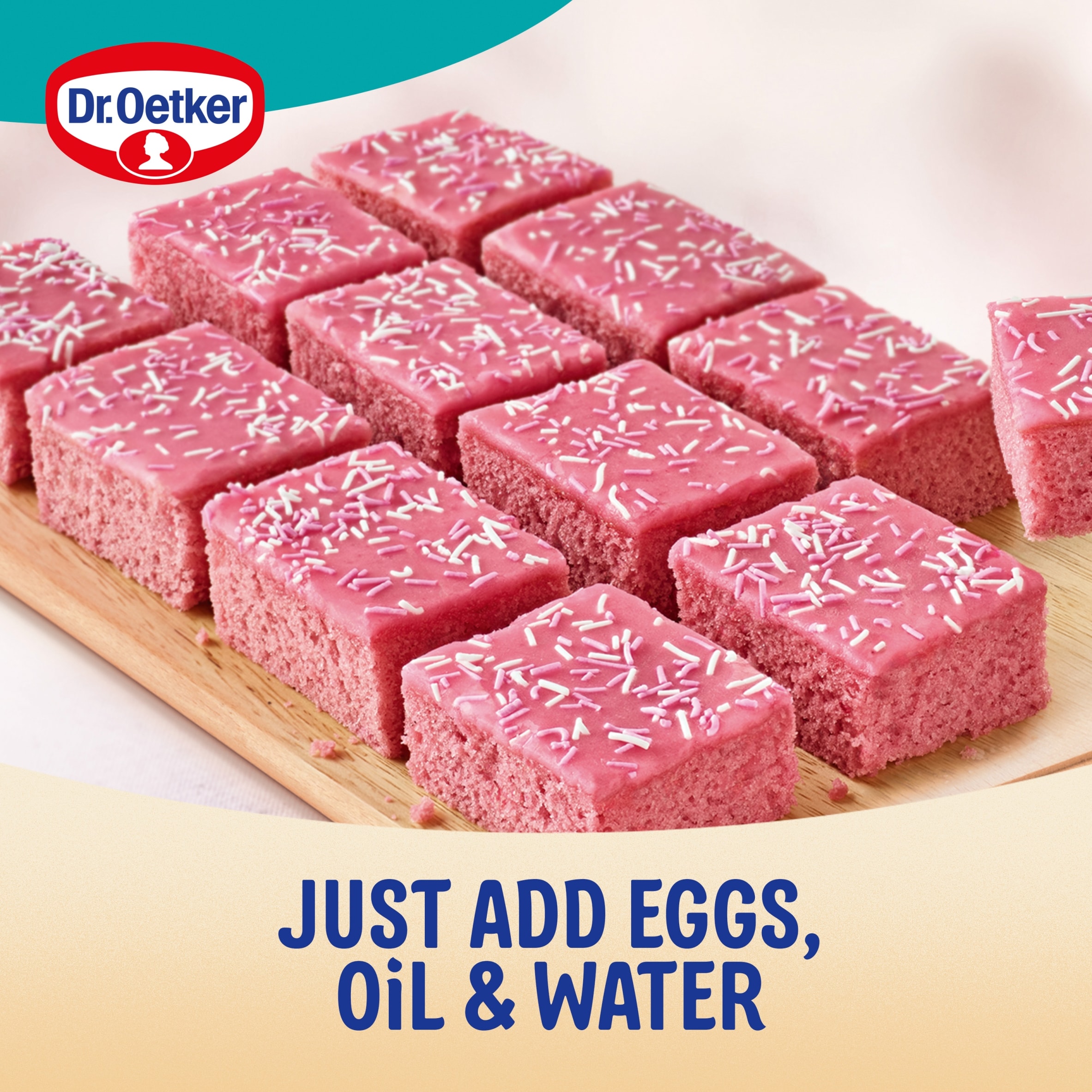 Dr. Oetker Pink Old School Traybake Cake Mix 436g thumbnail 2