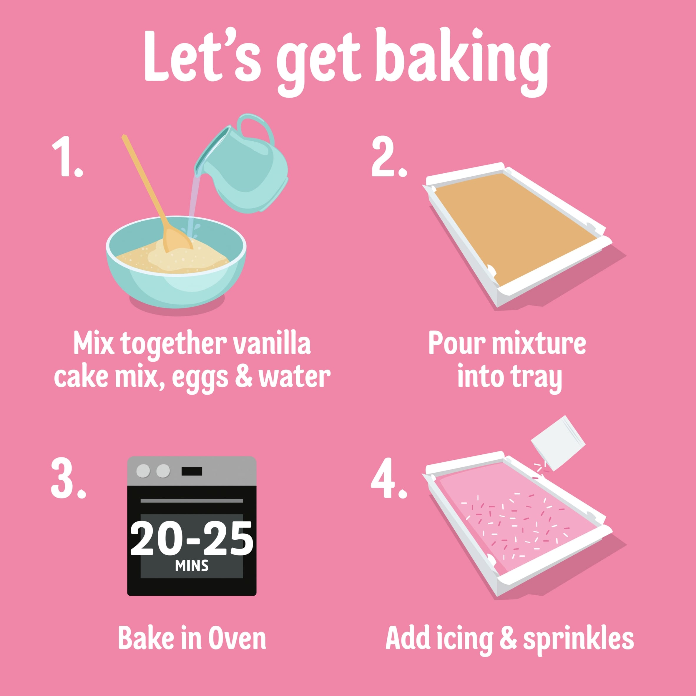 Dr. Oetker Pink Old School Traybake Cake Mix 436g thumbnail 3