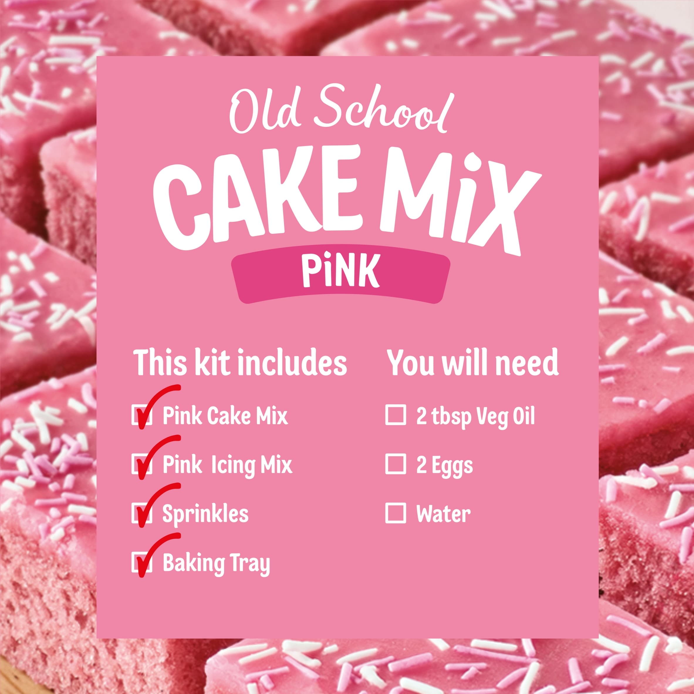 Dr. Oetker Pink Old School Traybake Cake Mix 436g thumbnail 4