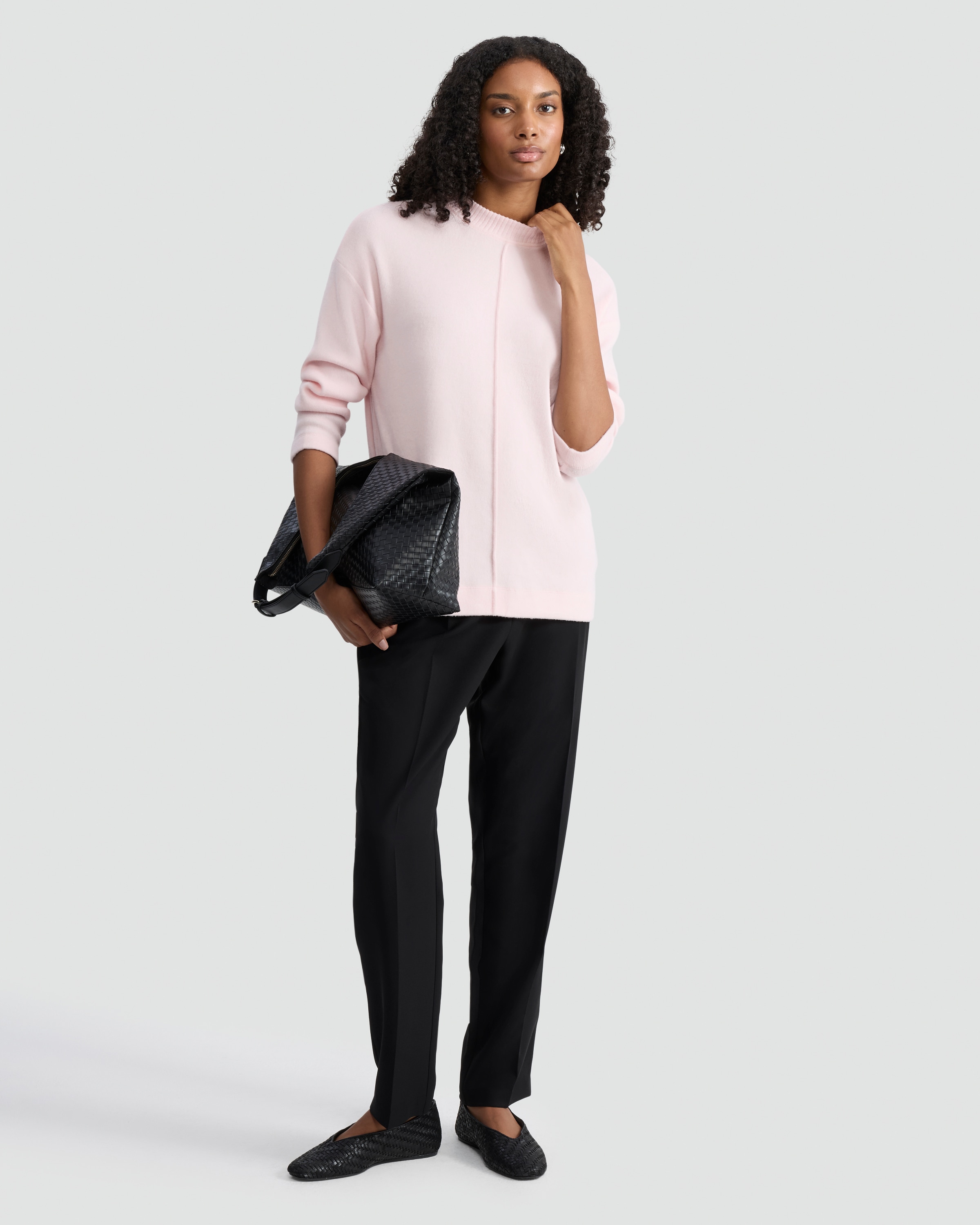 F&F Seam Detail Long Sleeved Jumper in Pink