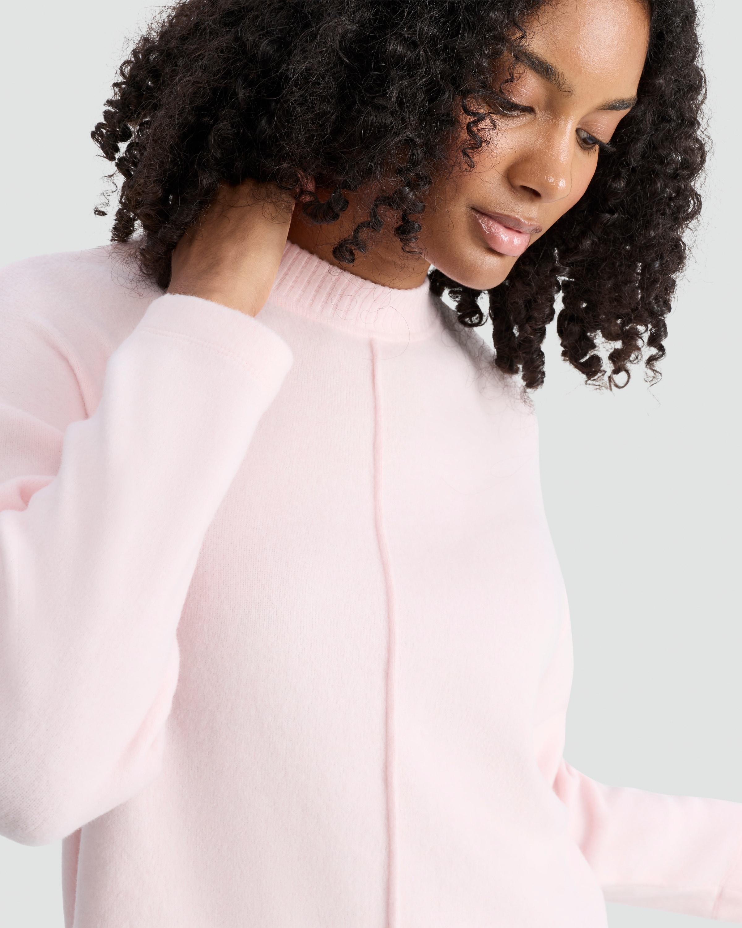 F&F Seam Detail Long Sleeved Jumper in Pink thumbnail 2