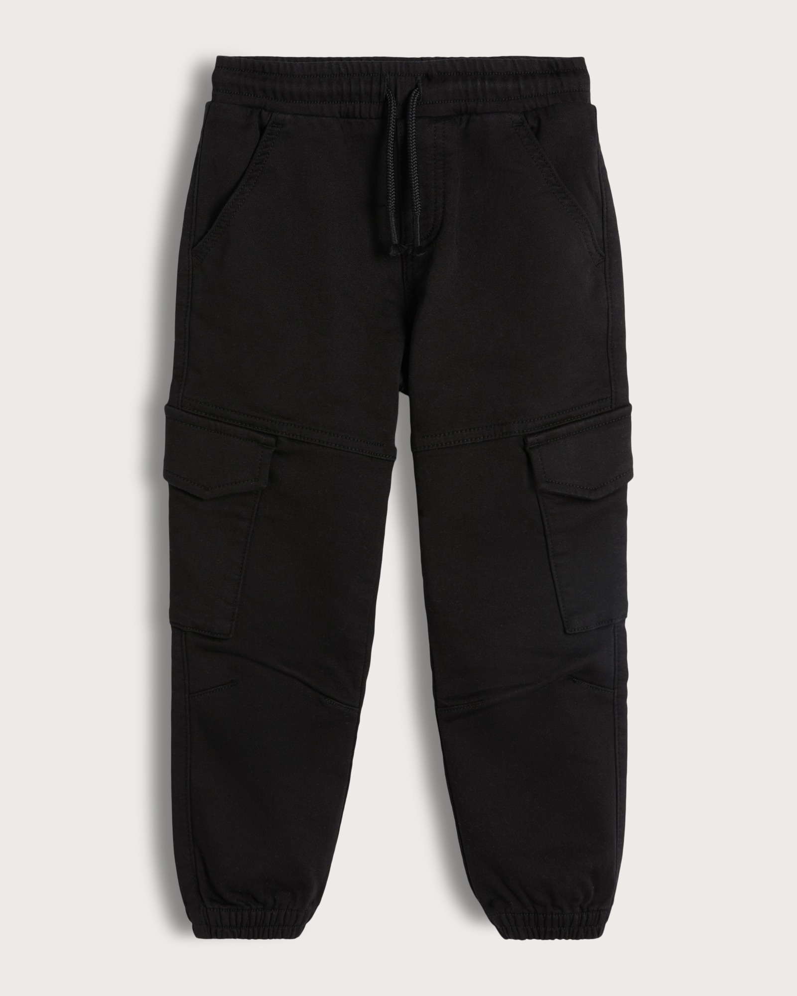 F&F Boys Cotton Rich Cuffed Fit Cargo Trousers in Black thumbnail 5