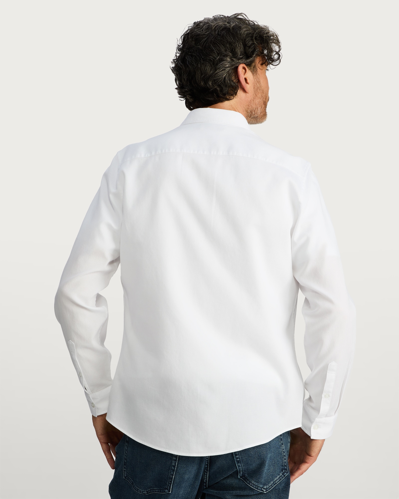 F&F Pure Cotton Slim Fit Button Down Oxford Shirt in White thumbnail 4