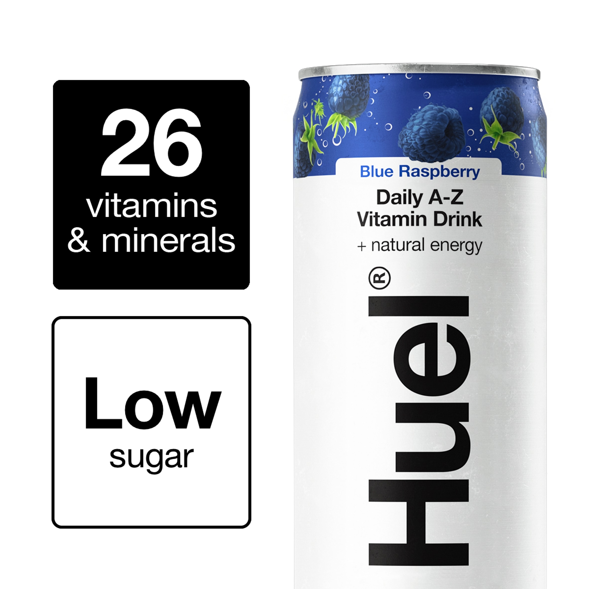 Huel Daily A-Z Blue Raspberry Sparkling Multivitamin Energy Drink330ml
