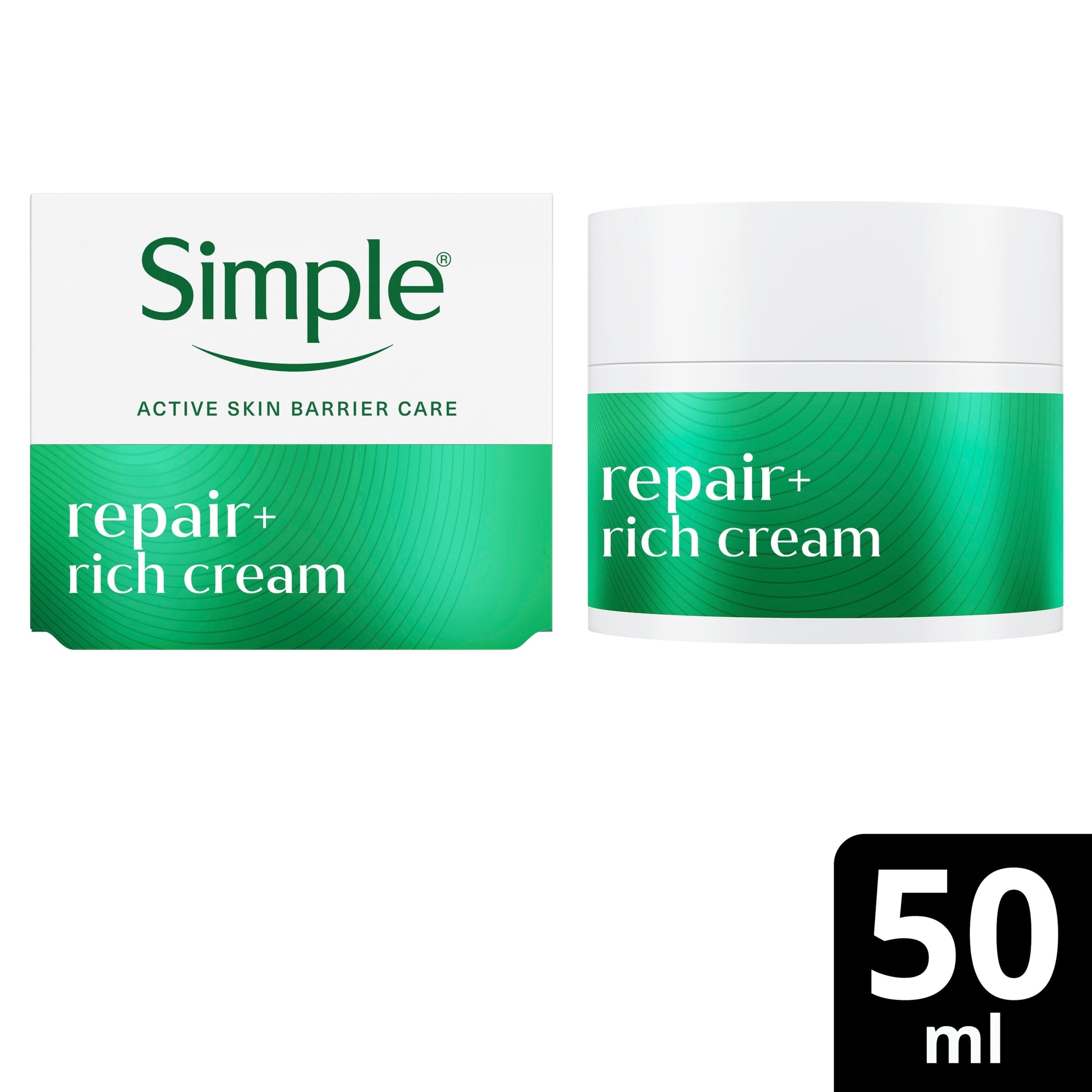 Simple Repair+ Rich Face Cream Moisturiser 50ml thumbnail 2