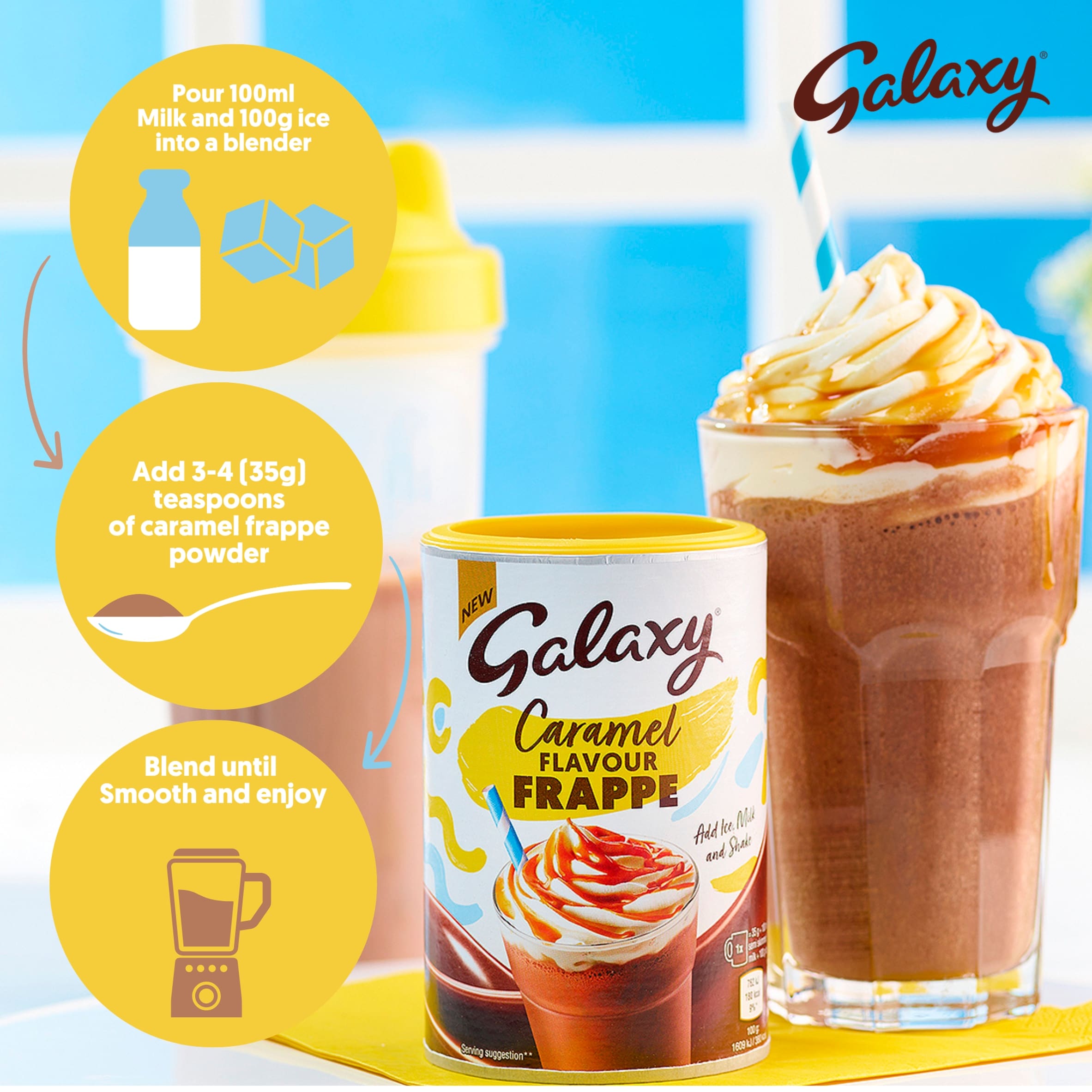 Galaxy 280g Caramel Flavour Frappe thumbnail 2