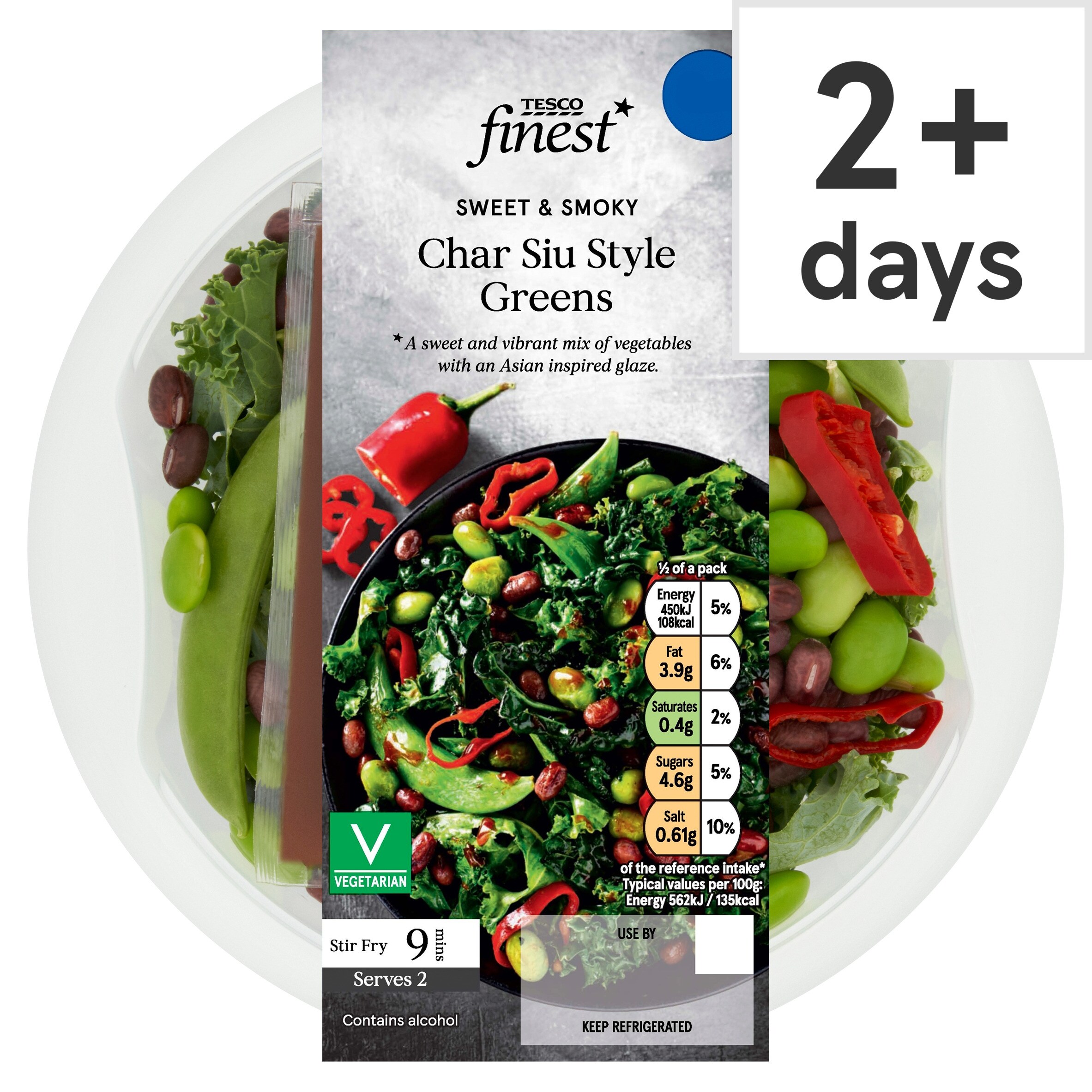 Tesco Finest Char Siu Style Greens 190g