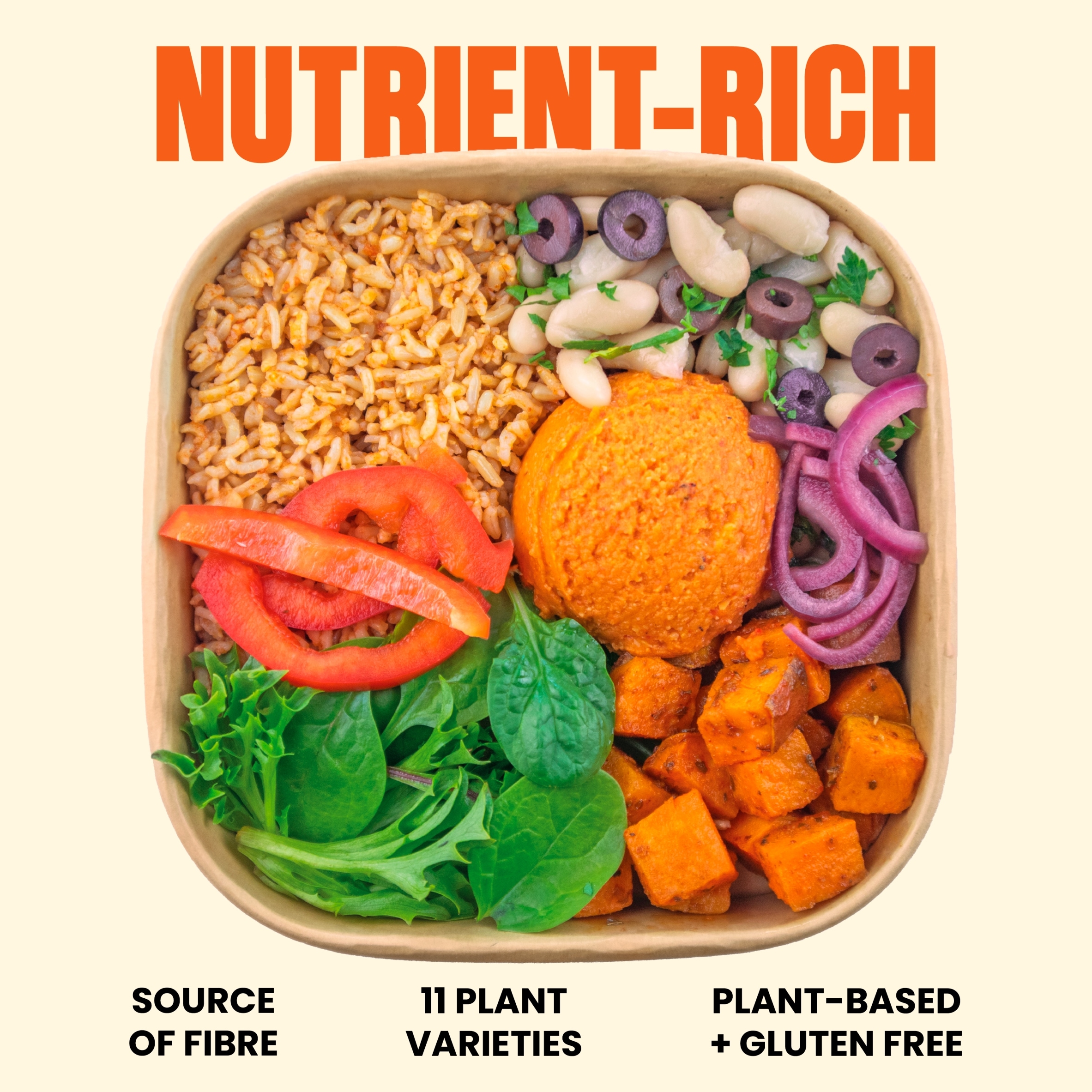 Pollen & Grace Superfood Red Pepper Houmous & Rice Salad Bowl 275g thumbnail 2
