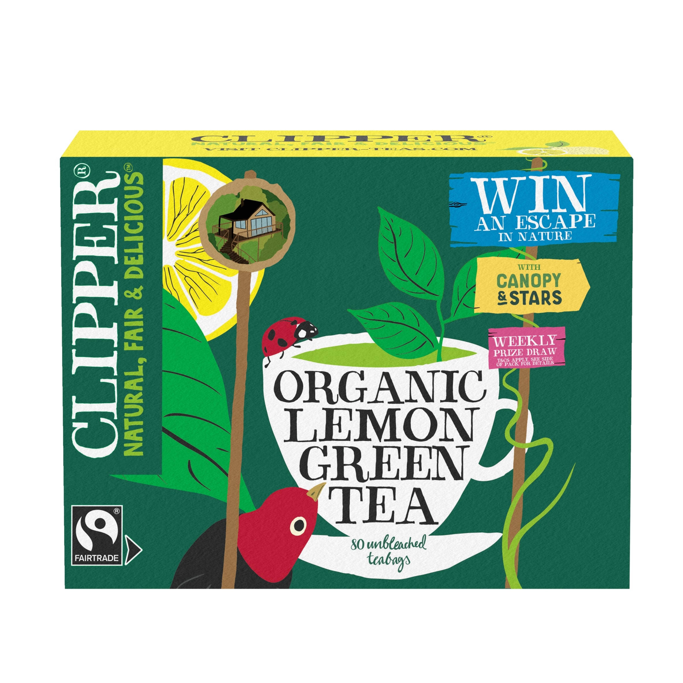 Clipper Organic Lemon Green Tea Bags 80's 160g