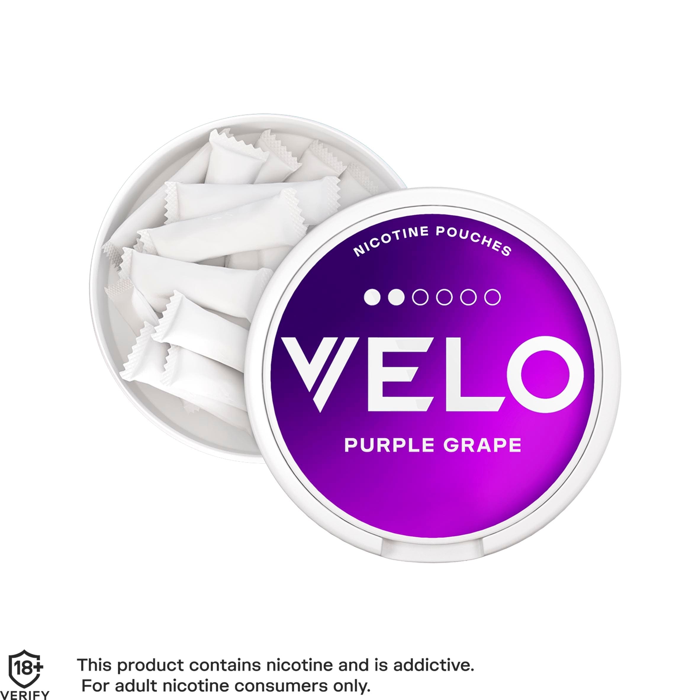 Velo Purple Grape 6mg Nicotine Pouches 15 Pack 6.3g thumbnail 4