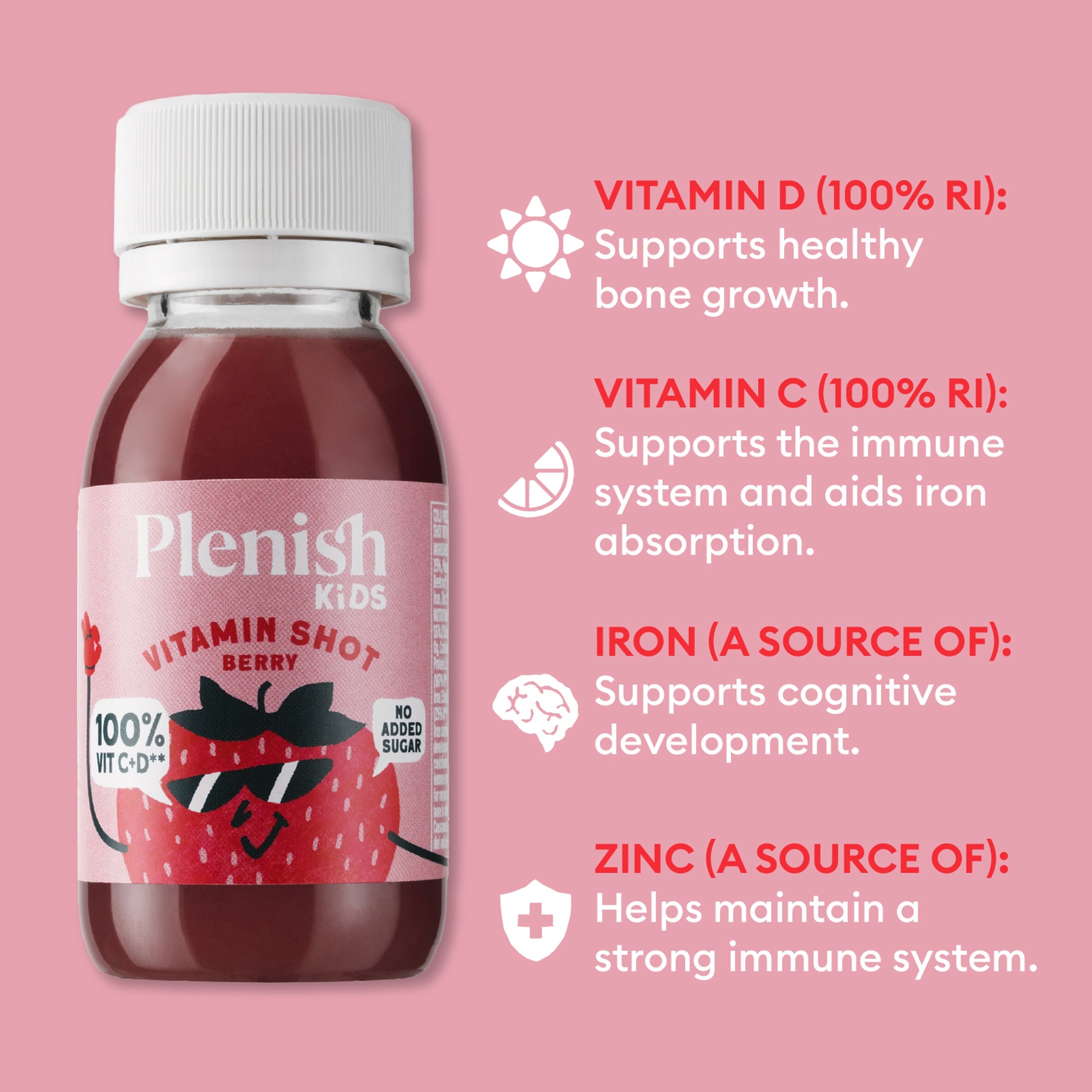 Plenish Kids Berry Vitamin Shot 60ml thumbnail 2