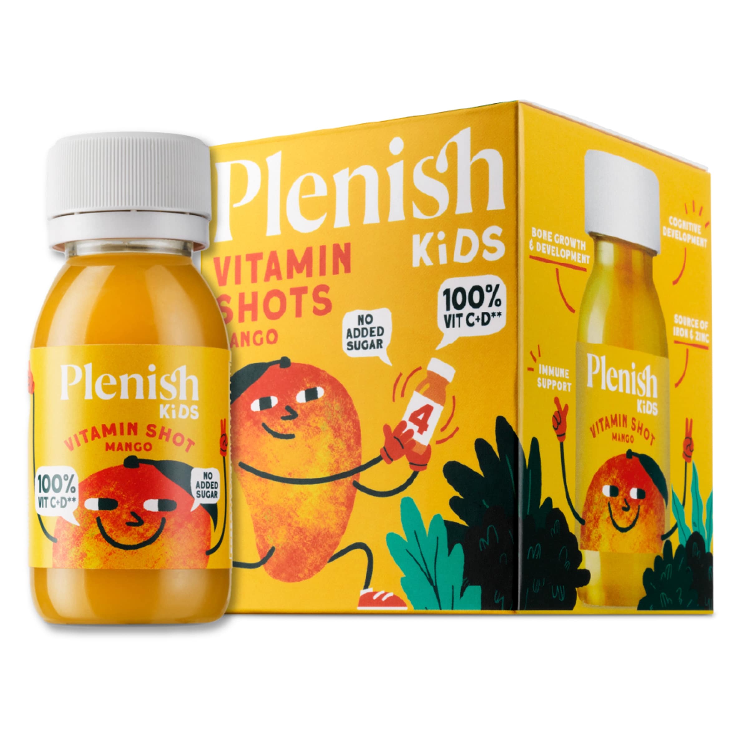 Plenish Kids Mango Vitamin Shots 4x60ml