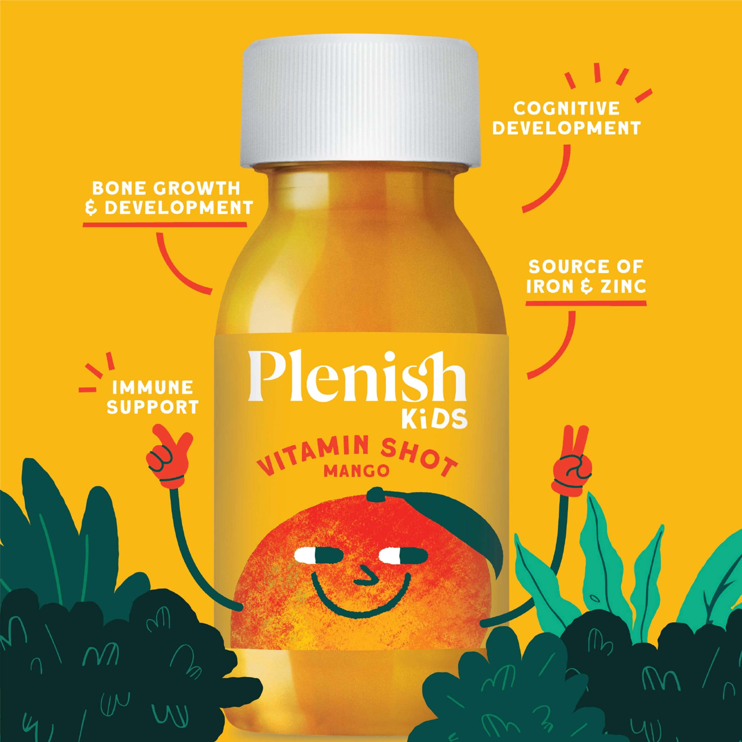 Plenish Kids Mango Vitamin Shots 4x60ml thumbnail 3