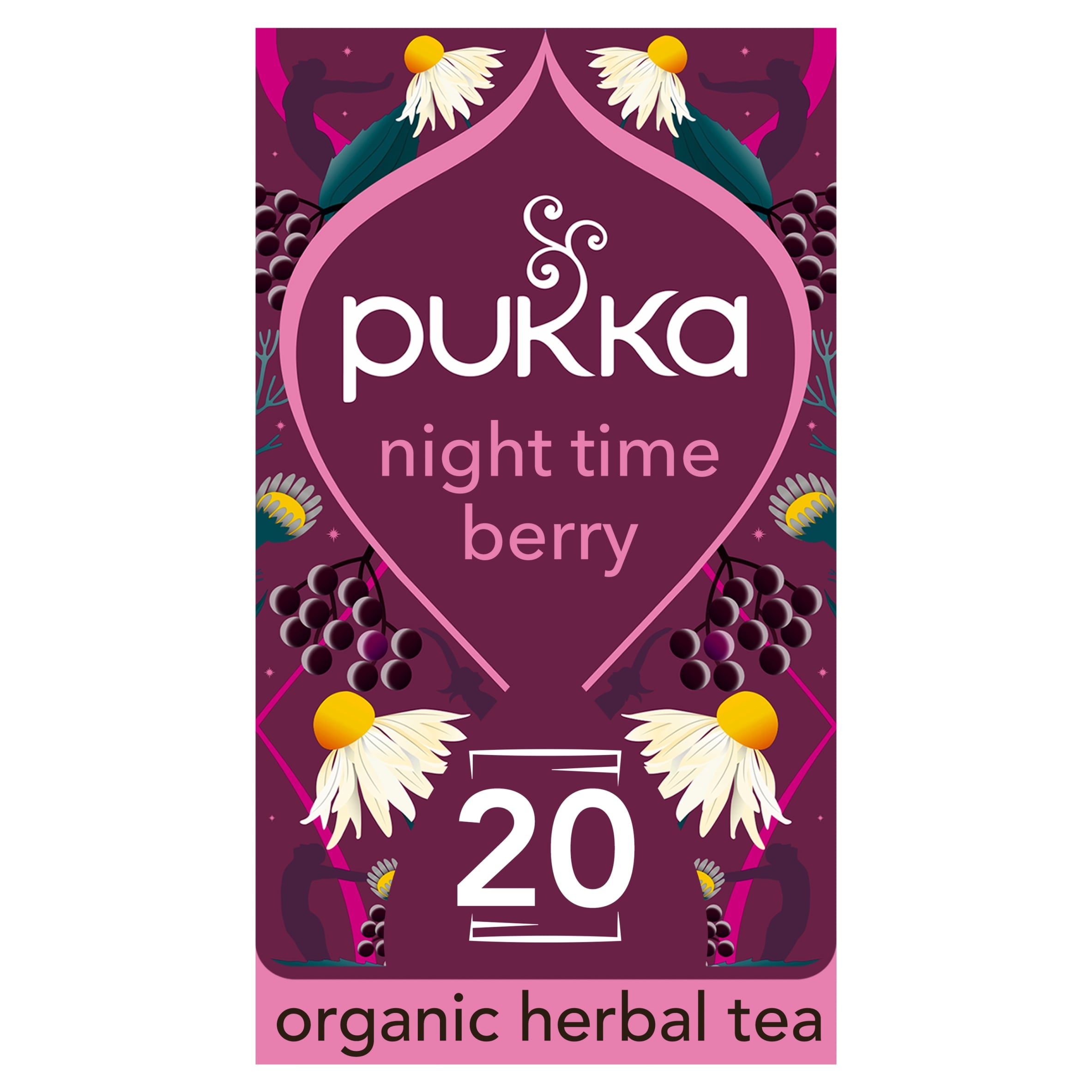 Pukka Organic Night Time Berry Herbal Tea x20 Compostable Sleep Tea Bags