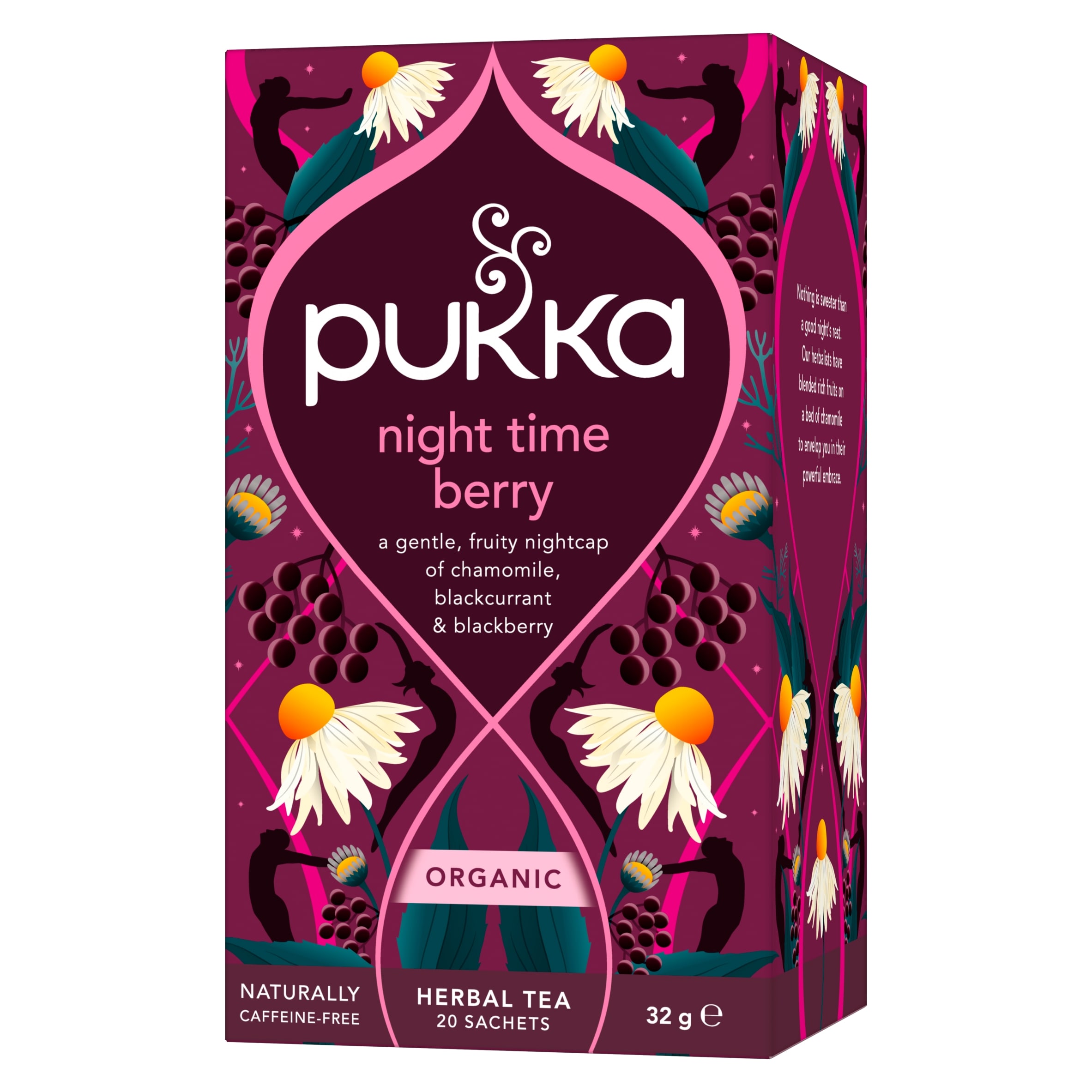 Pukka Organic Night Time Berry Herbal Tea With Chamomile 20 Sleep Tea Bags 32g thumbnail 2
