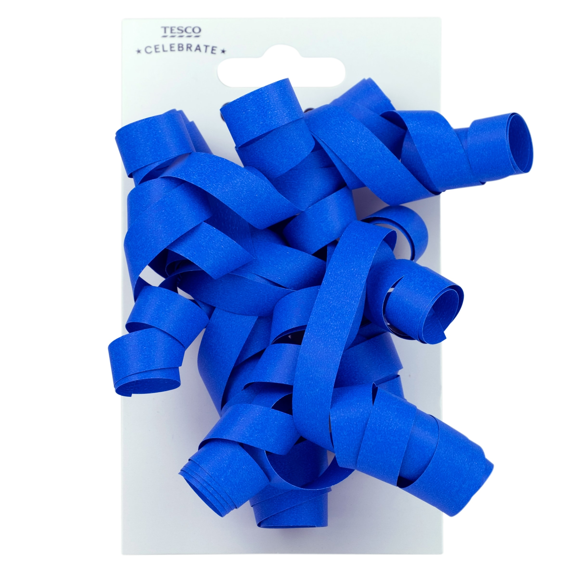 Tesco Blue Curly bow