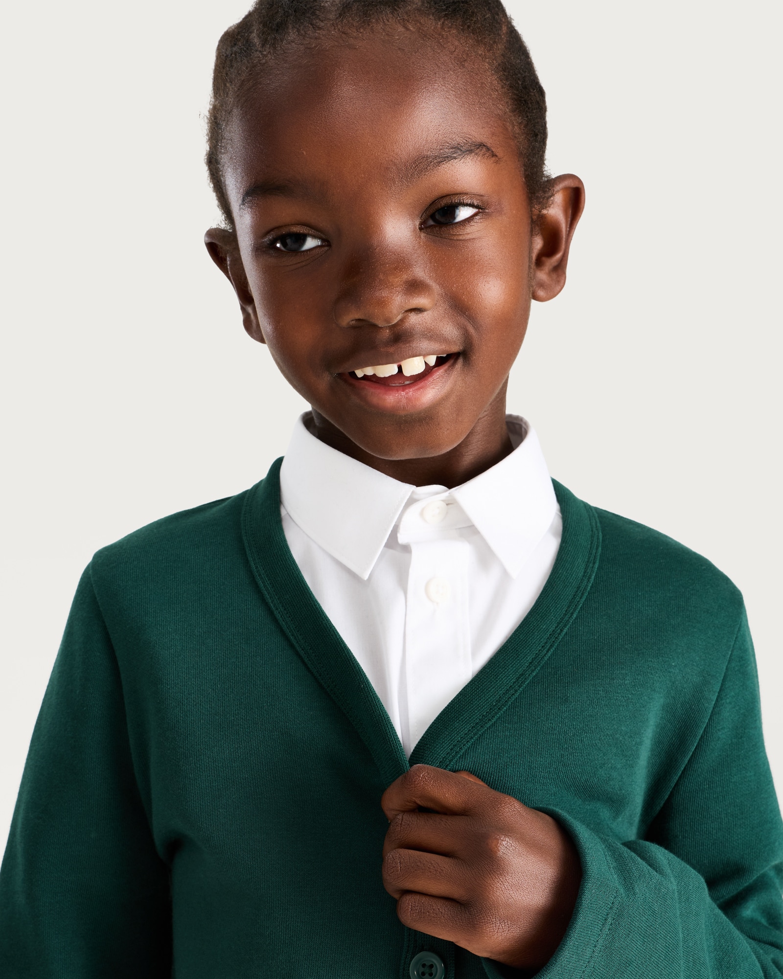 F&F School Unisex 2-Pack Cotton Rich Sweat Cardigans in Green thumbnail 2