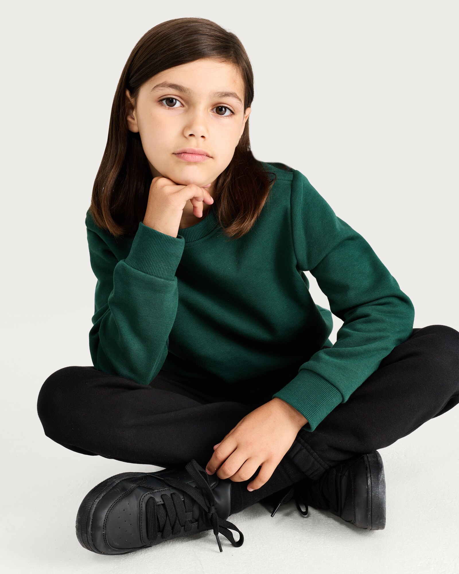 F&F School Unisex 2-Pack Cotton Rich Dressing Made Easy Sweatshirt in Green thumbnail 2