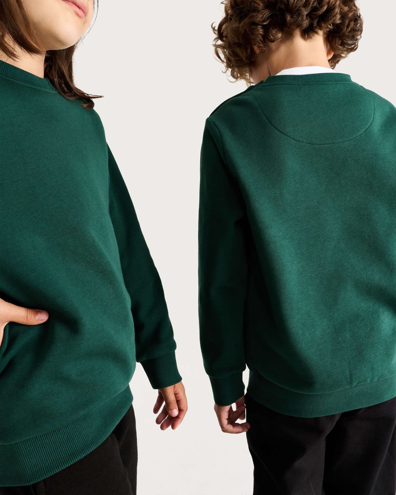 F&F School Unisex 2-Pack Cotton Rich Dressing Made Easy Sweatshirt in Green thumbnail 3