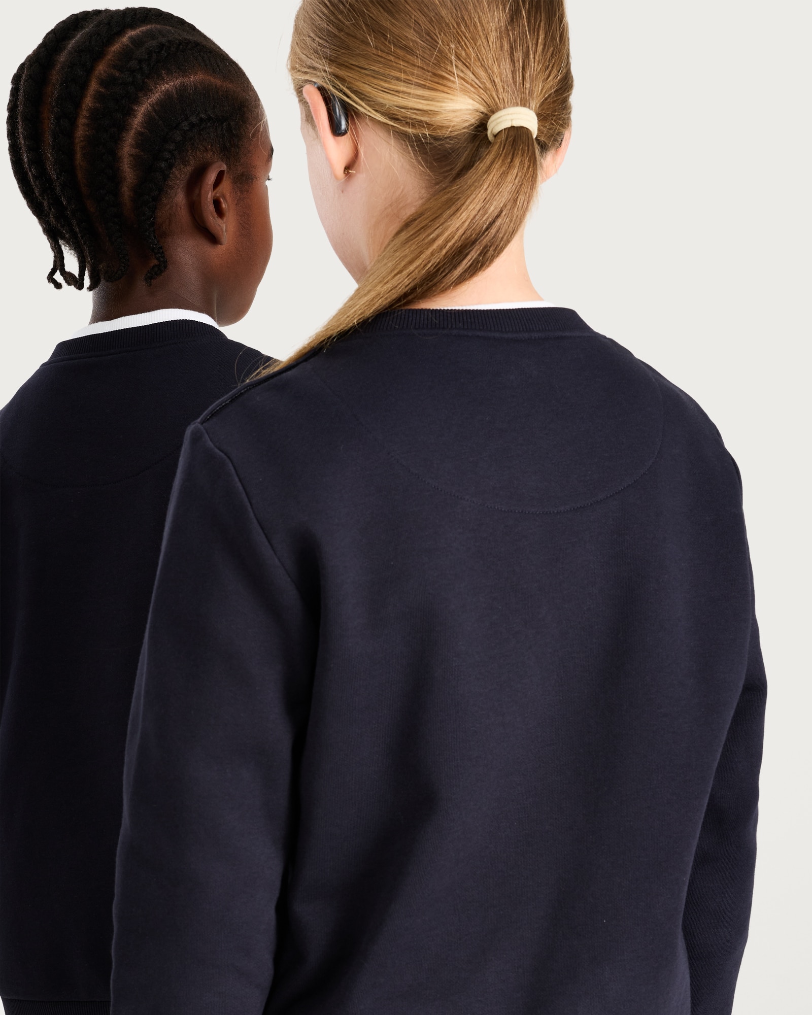 F&F School Unisex 2-Pack Cotton Rich Dressing Made Easy Sweatshirt in Navy thumbnail 3