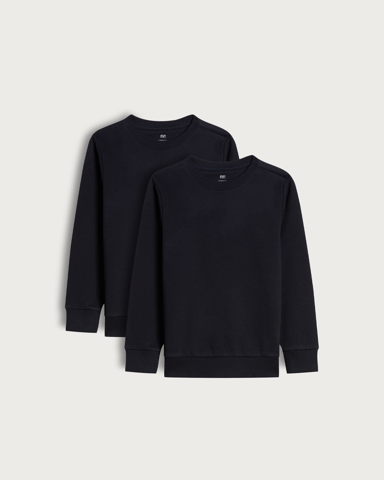 F&F School Unisex 2-Pack Cotton Rich Dressing Made Easy Sweatshirt in Navy thumbnail 4
