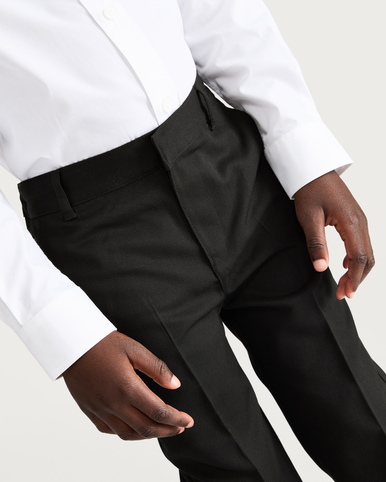 F&F School Boys 2-Pack Dressing Made Easy Regular Fit Trousers in Black thumbnail 2