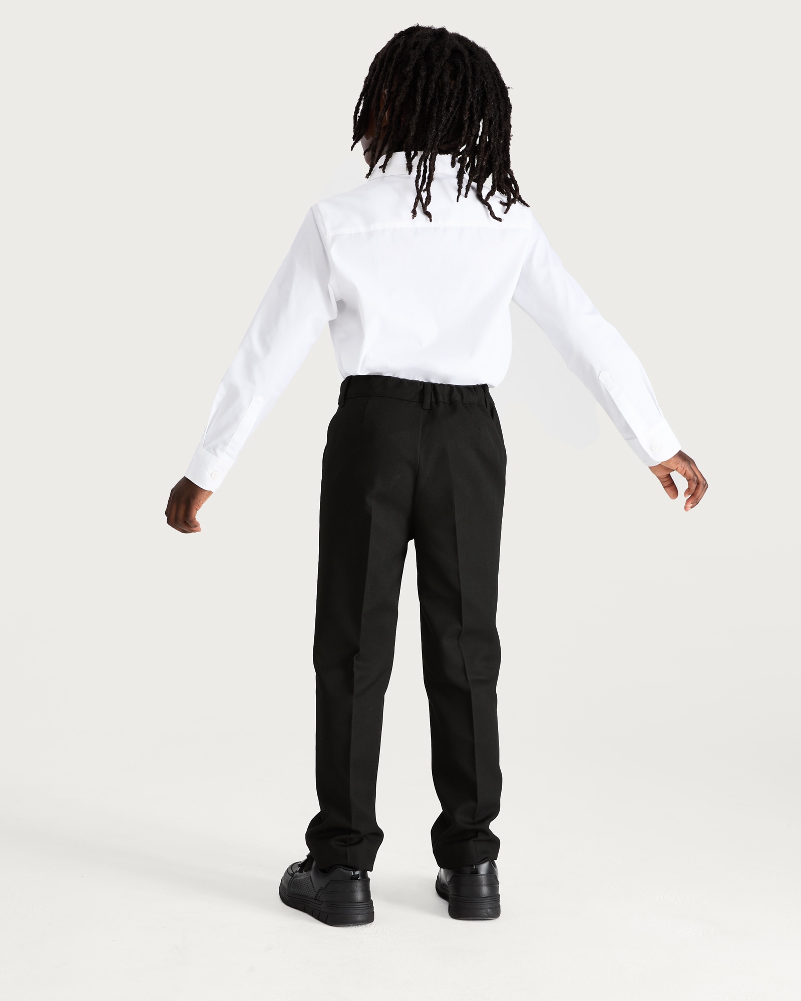 F&F School Boys 2-Pack Dressing Made Easy Regular Fit Trousers in Black thumbnail 3