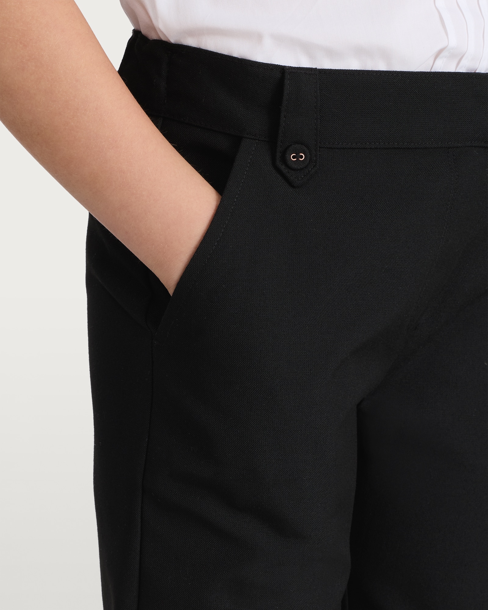 F&F School Girls 2-Pack Dressing Made Easy Regular Fit Trousers in Black thumbnail 2