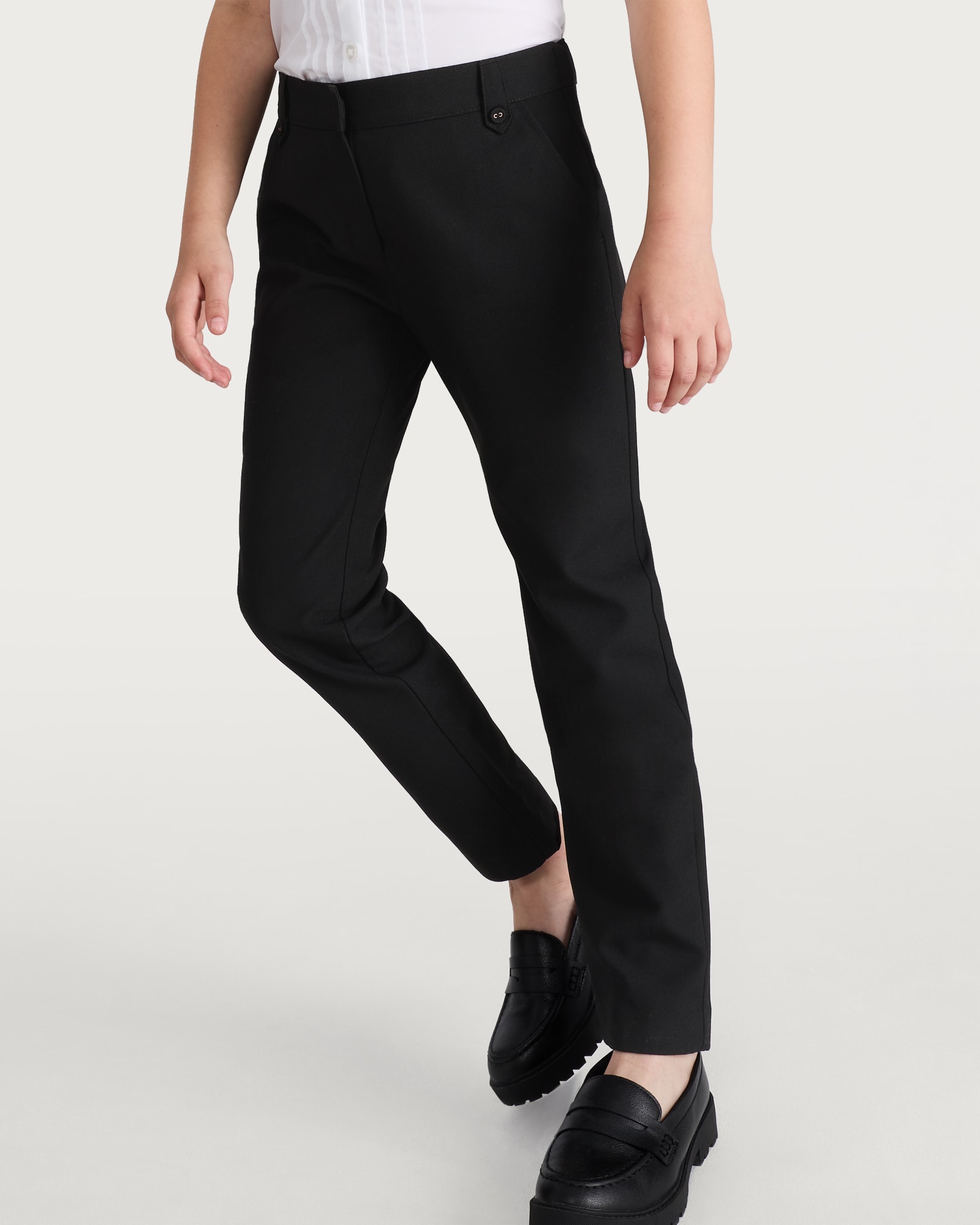 F&F School Girls 2-Pack Dressing Made Easy Regular Fit Trousers in Black thumbnail 3