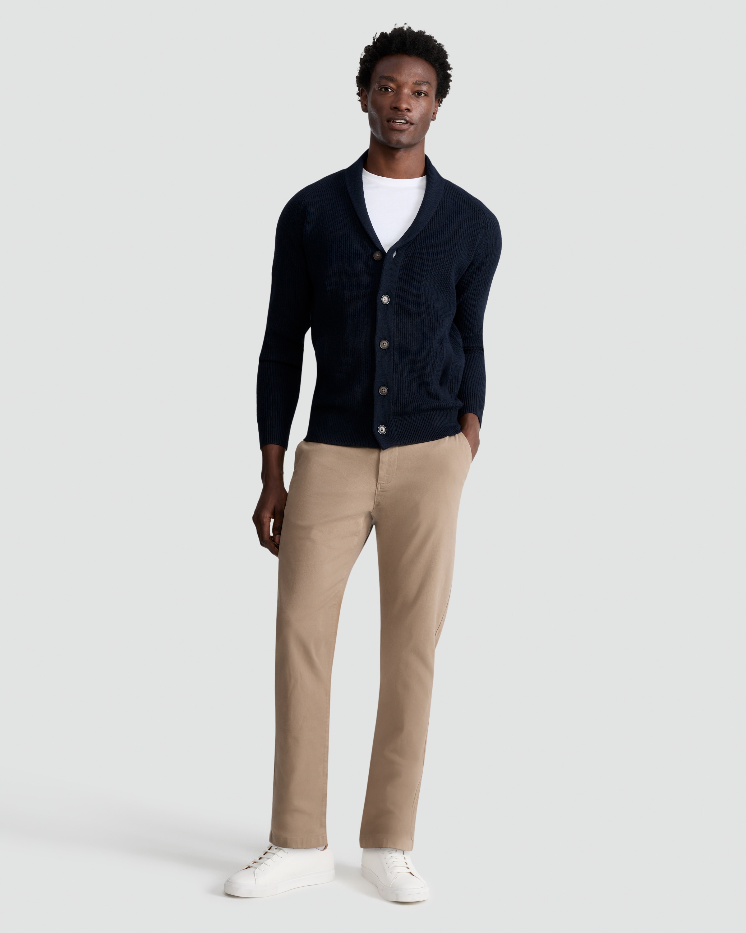 F&F Slim Leg FREEFIT® Chino Trousers in Stone