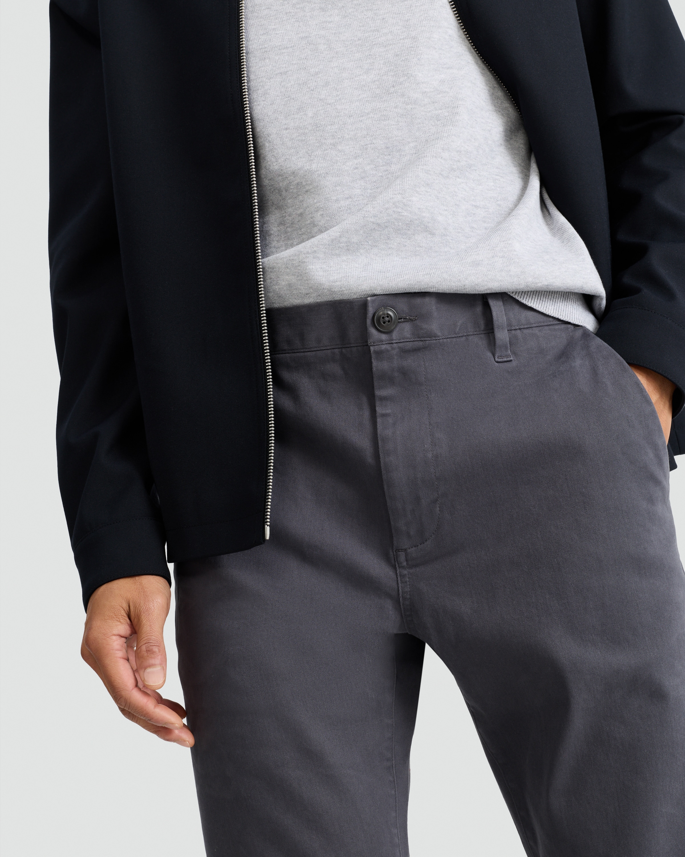F&F Slim Leg FREEFIT® Chino Trousers in Grey thumbnail 2