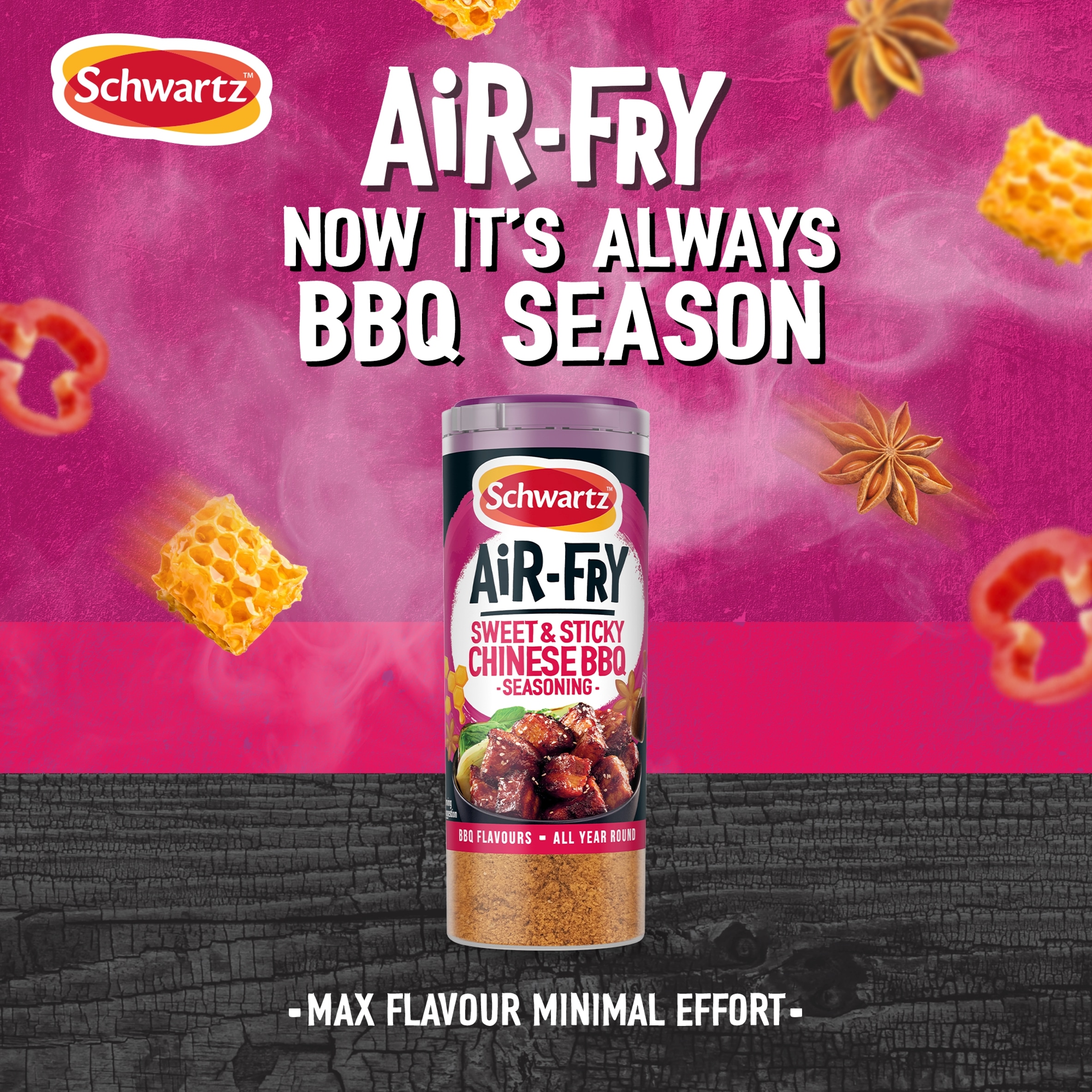 Schwartz Air Fry Sweet & Sticky Chinese BBQ Seasoning 125g thumbnail 2