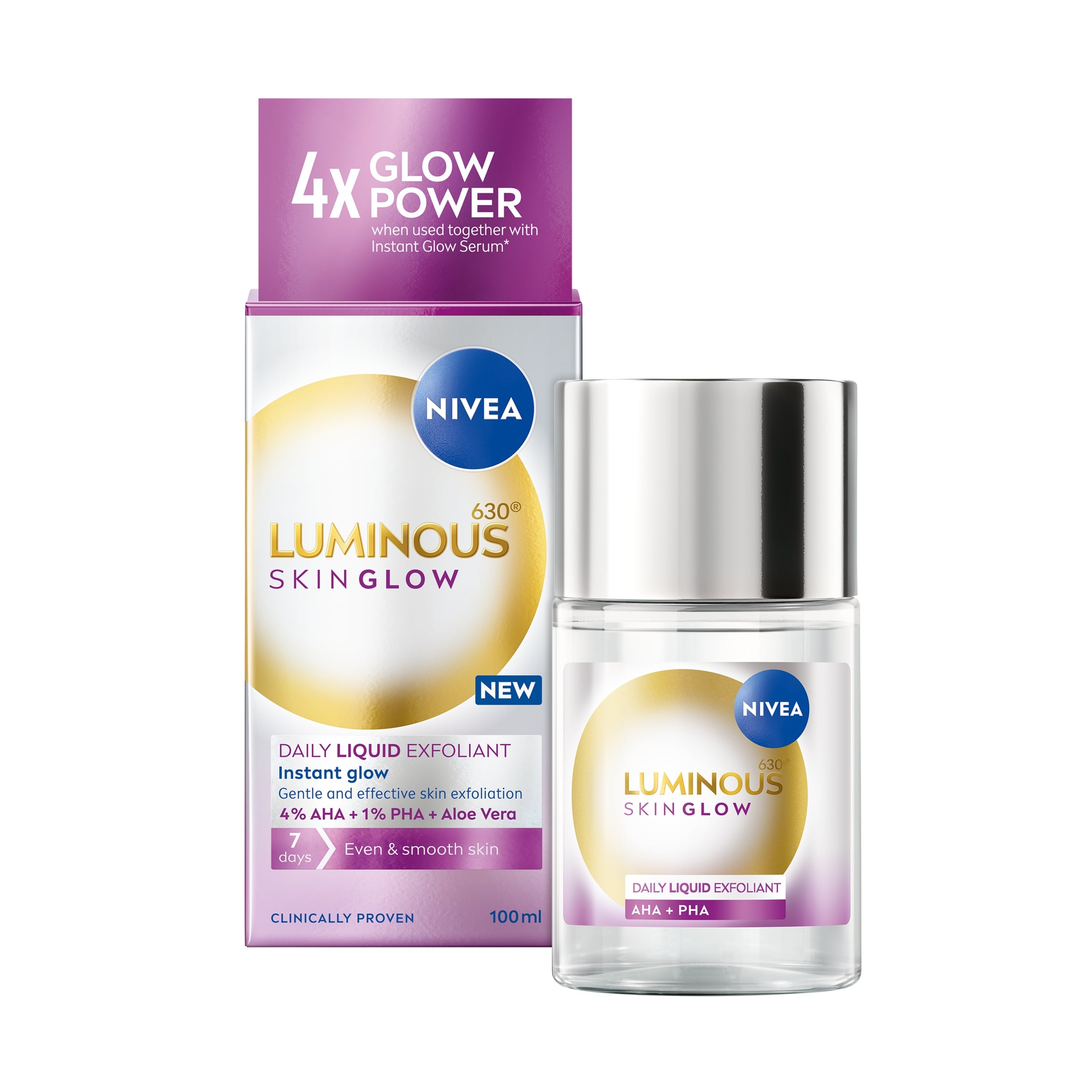 NIVEA Luminous 630 Instant Skin Glow Daily Liquid Exfoliant 100ml