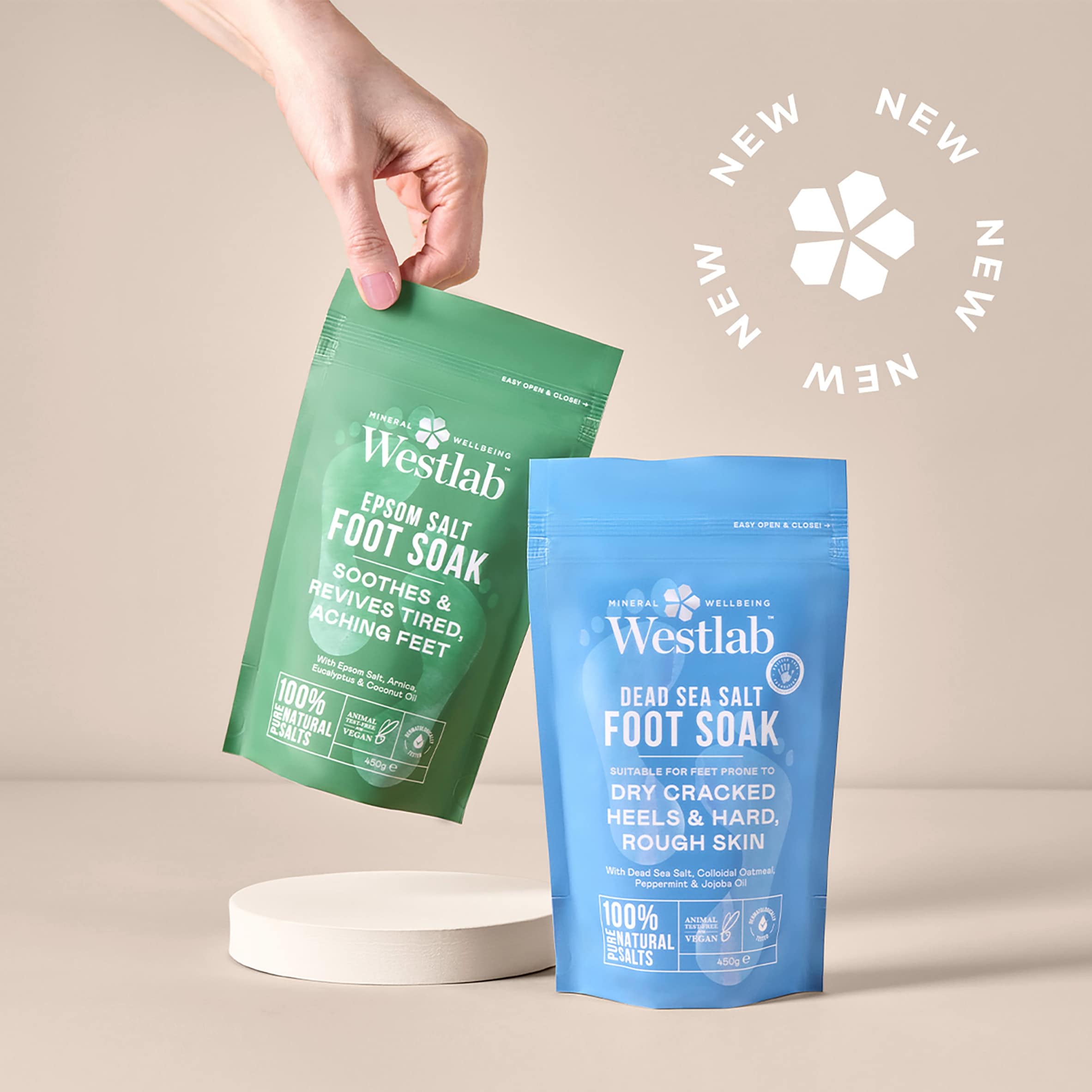 Westlab Epsom Salt Foot Care with Arnica, Eucalyptus & Coconut Oil 450g thumbnail 3