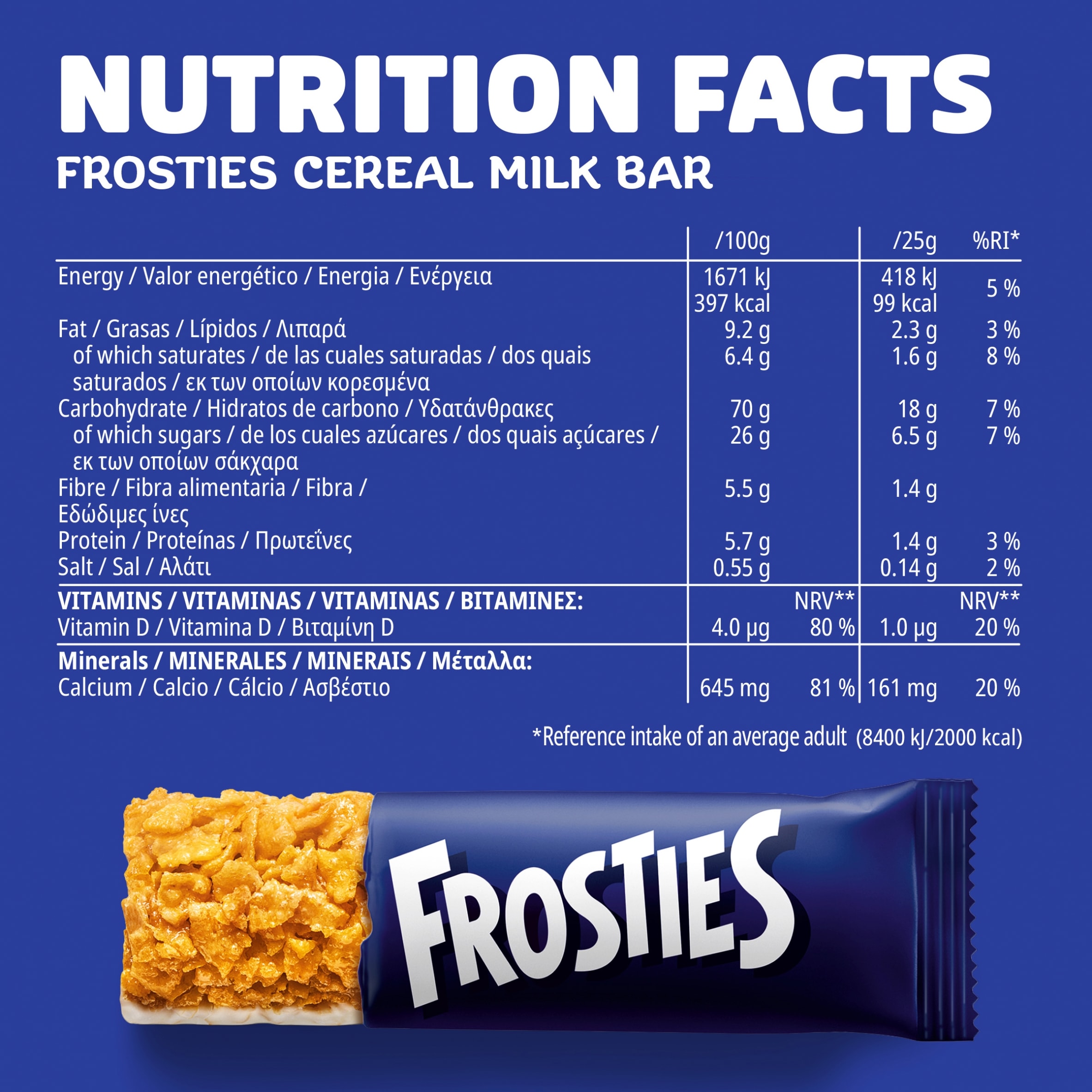 Kellogg's Frosties Cereal Milk Snack Bars 4x25g thumbnail 3