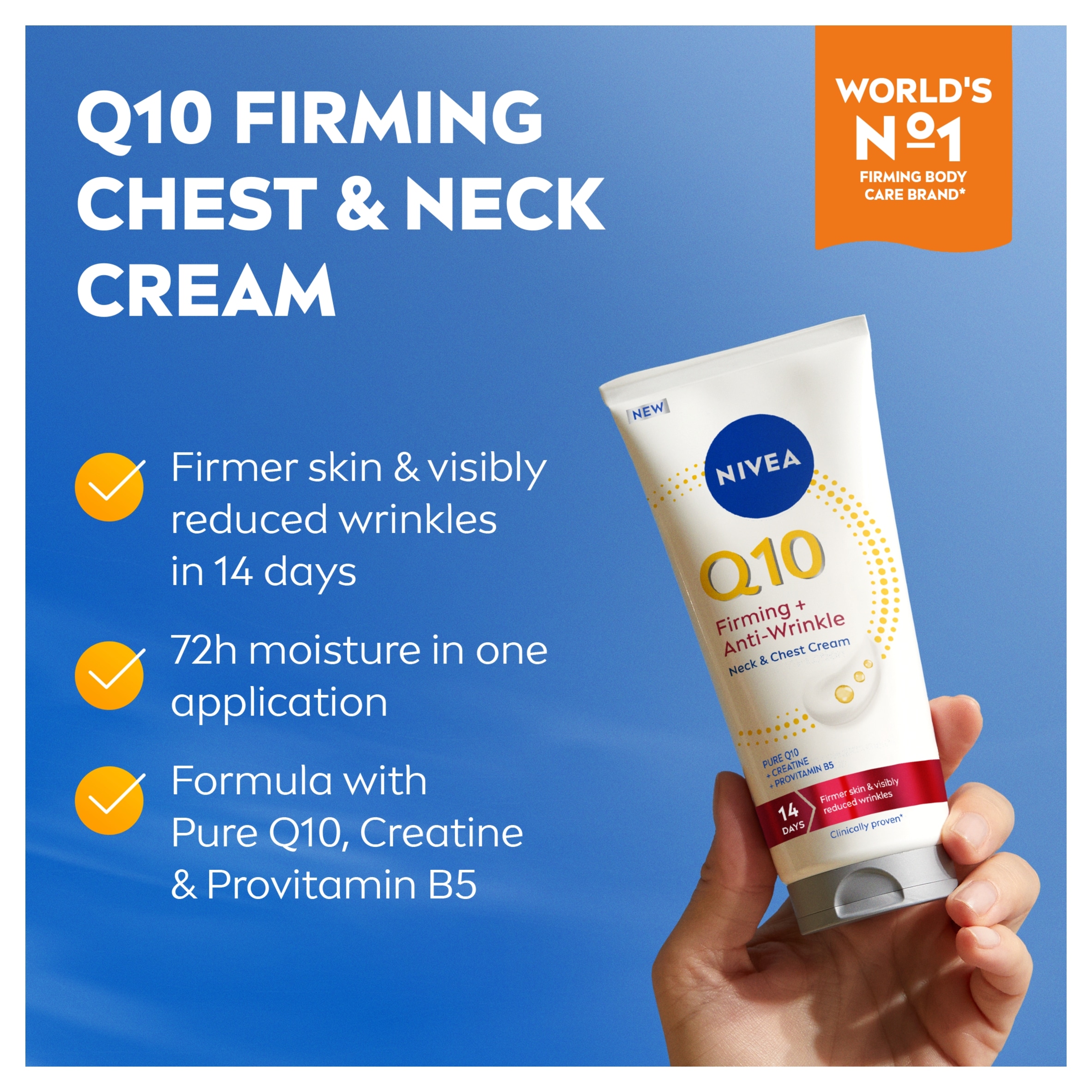NIVEA Q10 Firming + Anti-Wrinke Body Neck & Chest Cream Moisturiser 200ml thumbnail 2