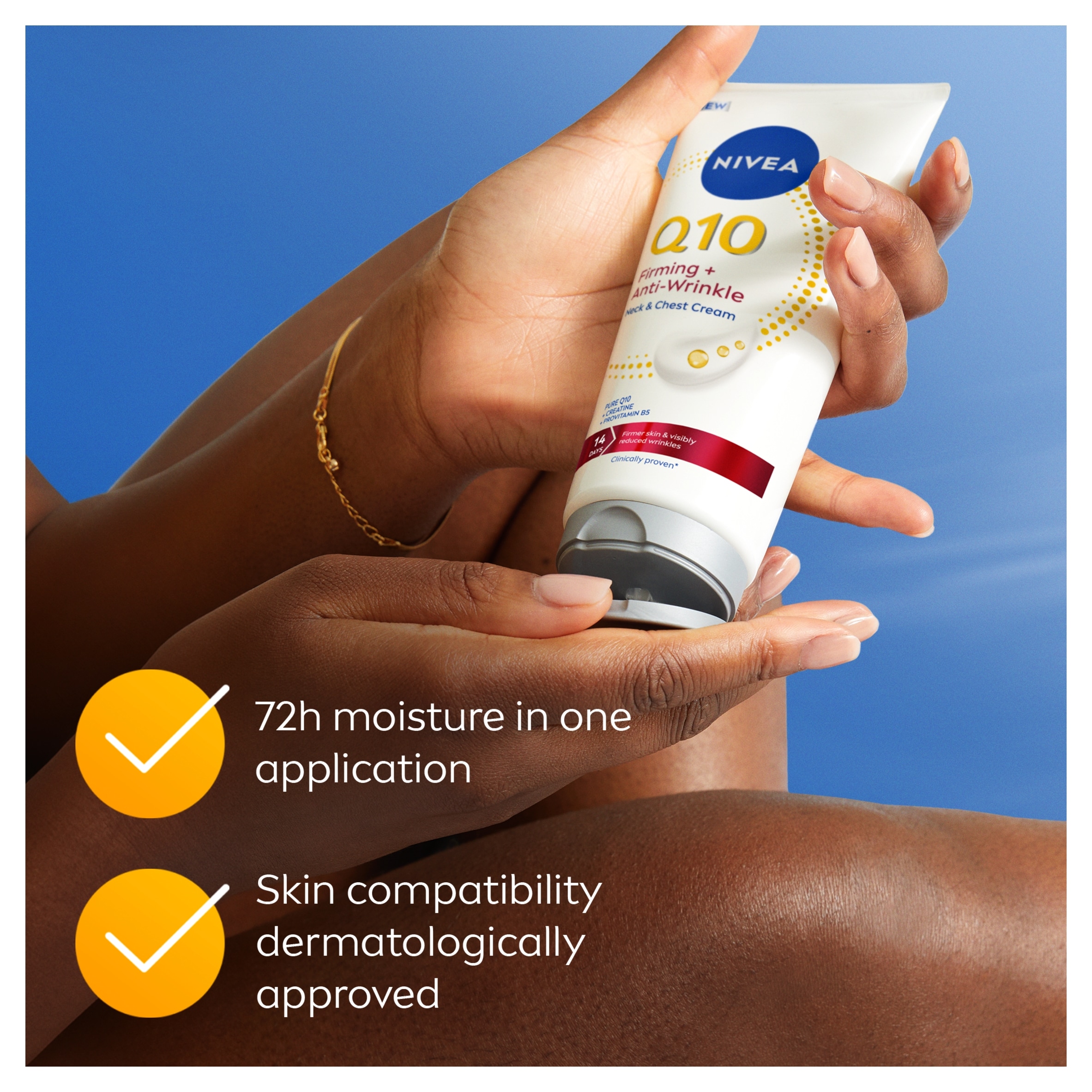 NIVEA Q10 Firming + Anti-Wrinke Body Neck & Chest Cream Moisturiser 200ml thumbnail 5