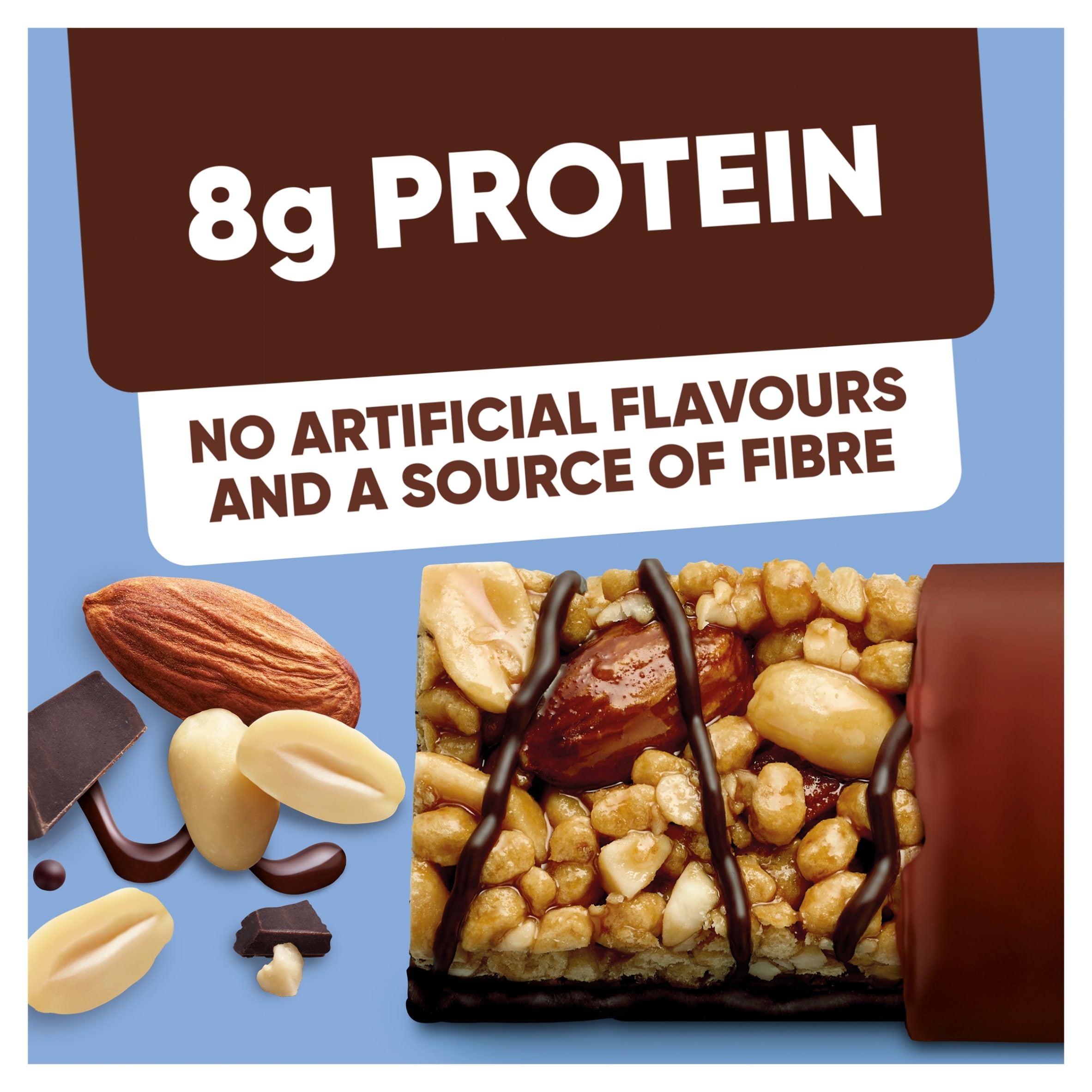 Kellogg's High Protein Almond & Dark Chocolate 4x35g thumbnail 2