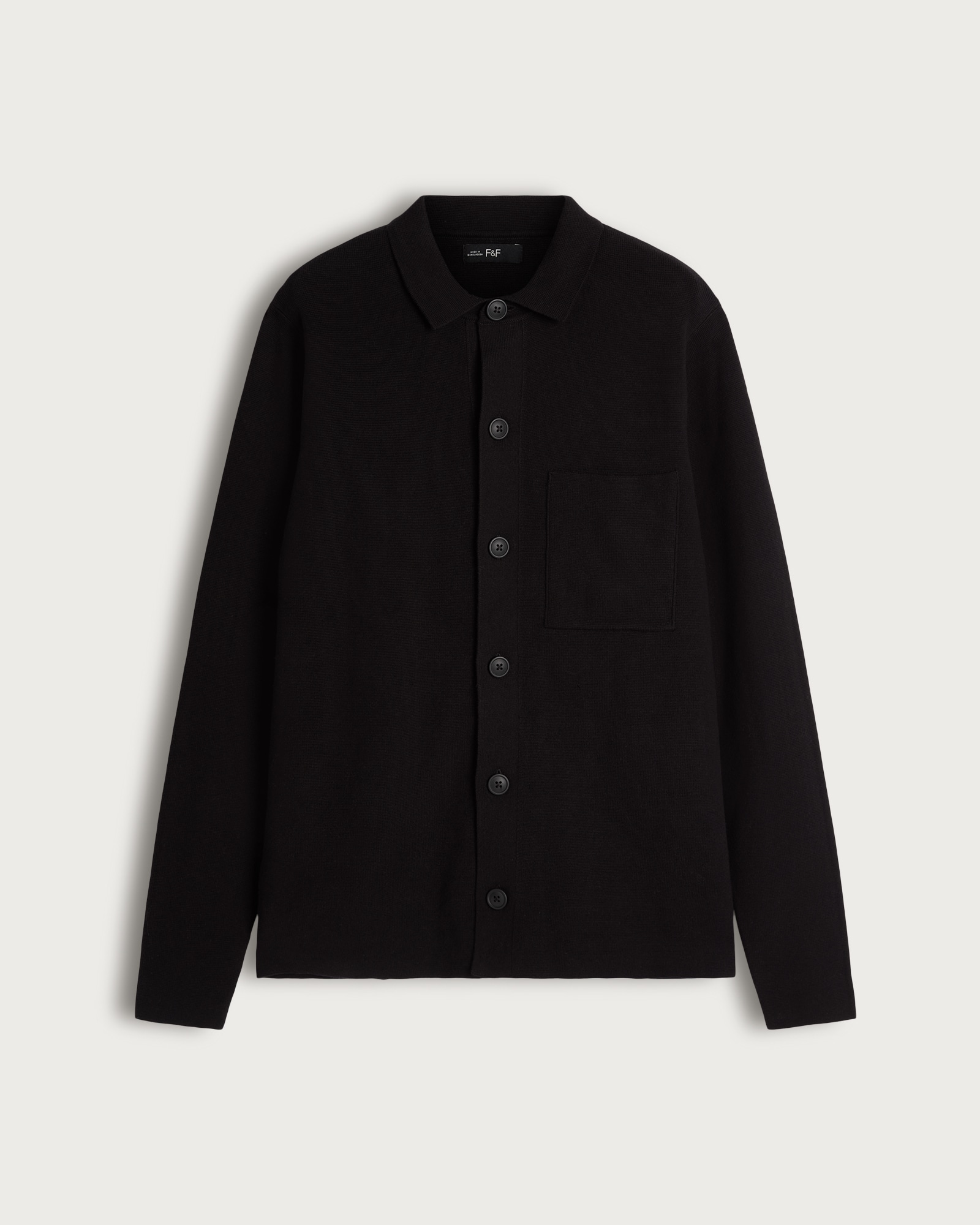 The F&F Edit Pure Cotton Knitted Button Up Cardigan in Black thumbnail 4