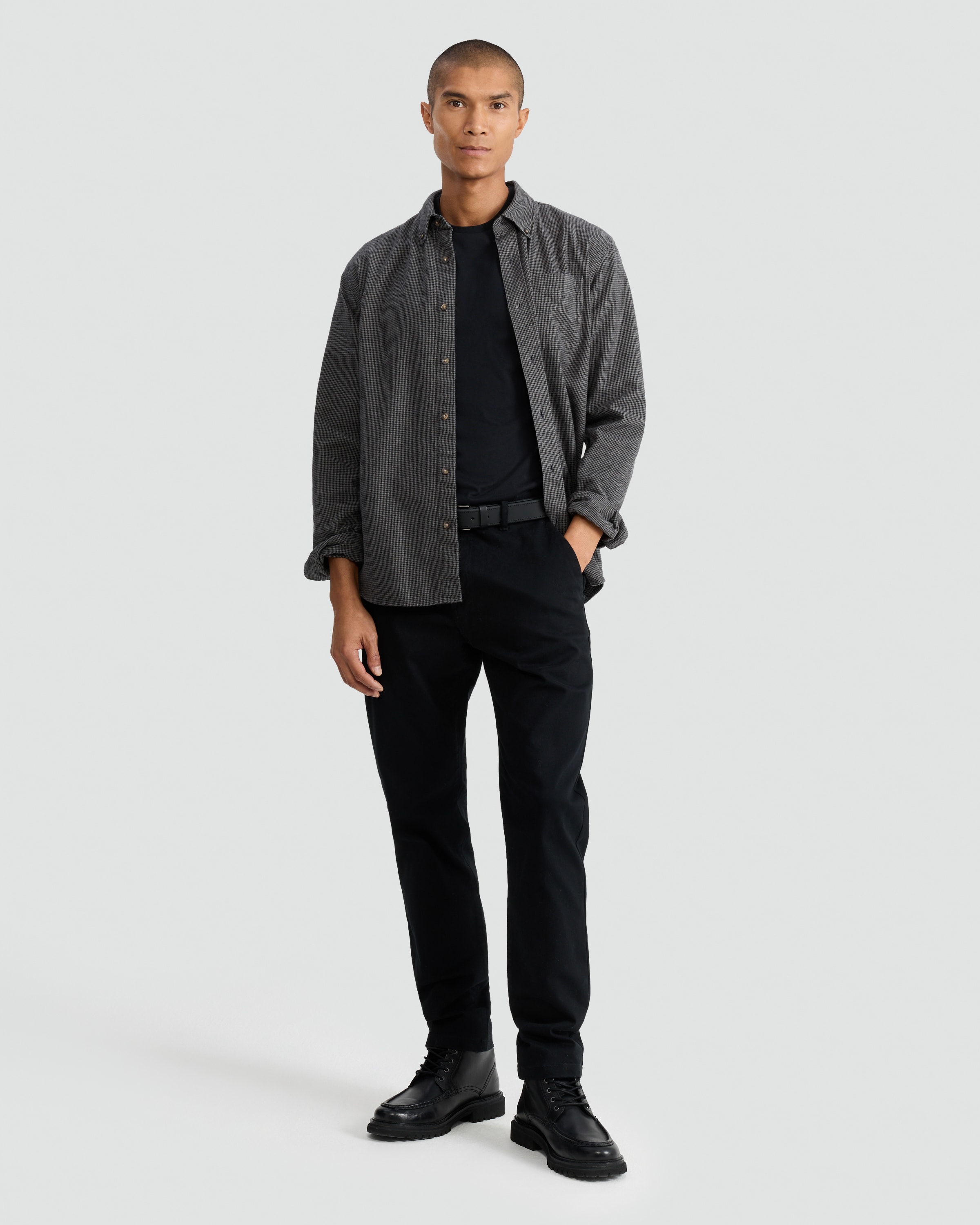 F&F Slim Leg FREEFIT® Chino Trousers in Black