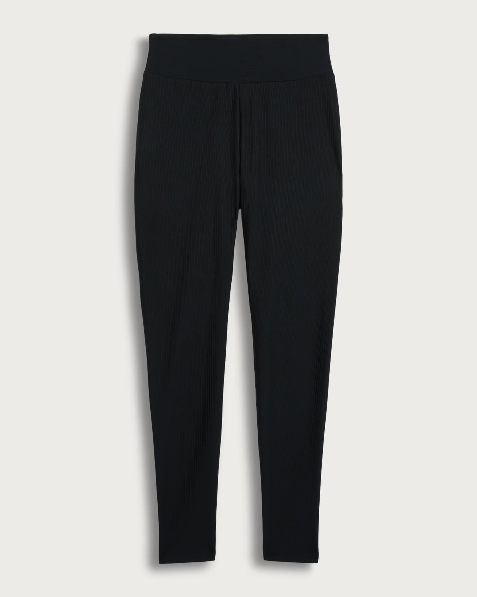Rise by Zara McDermott Ribbed Elasticated Lounge Bottoms in Black thumbnail 5