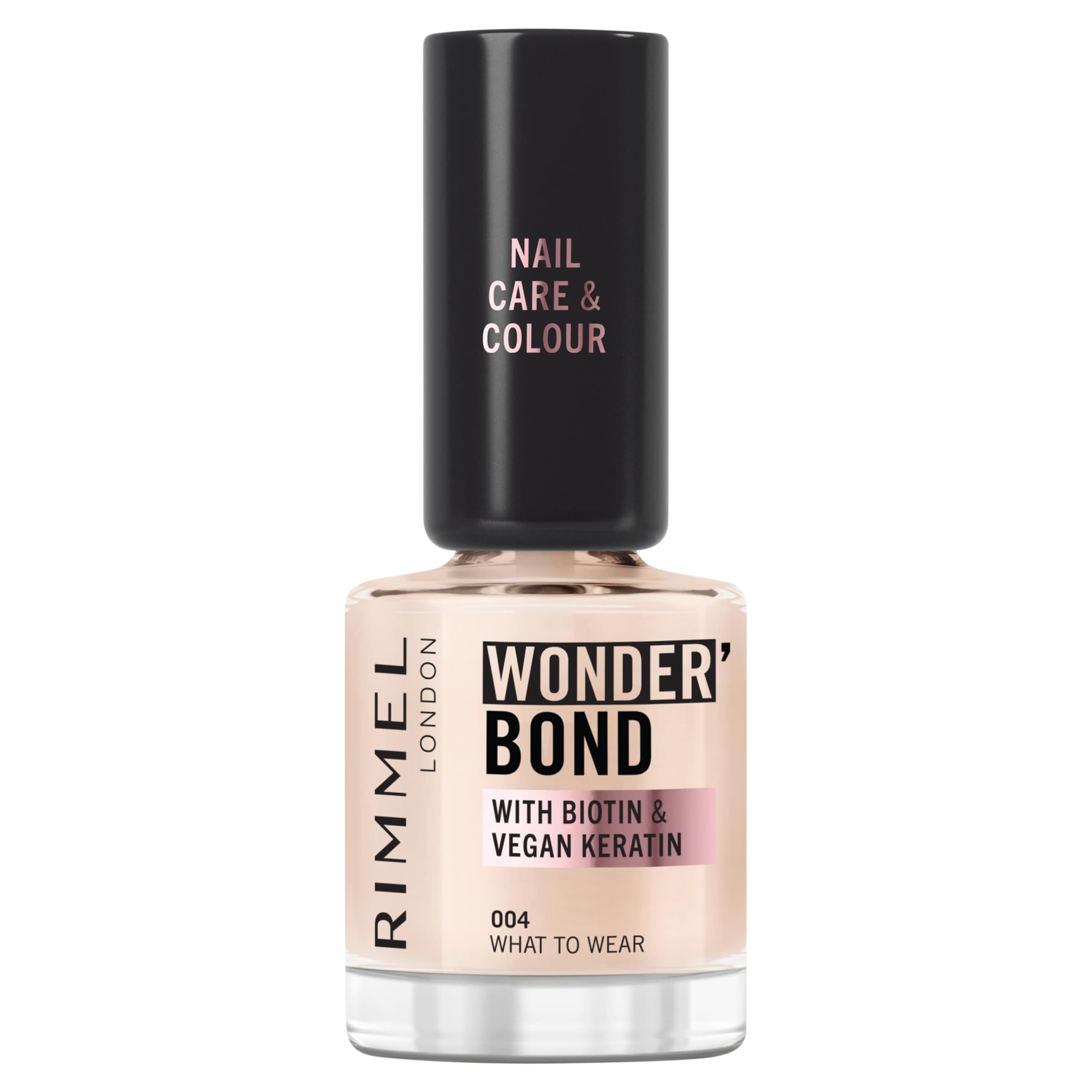 Rimmel Wonder'Bond Nail Polish 004 What To Wear 12ml