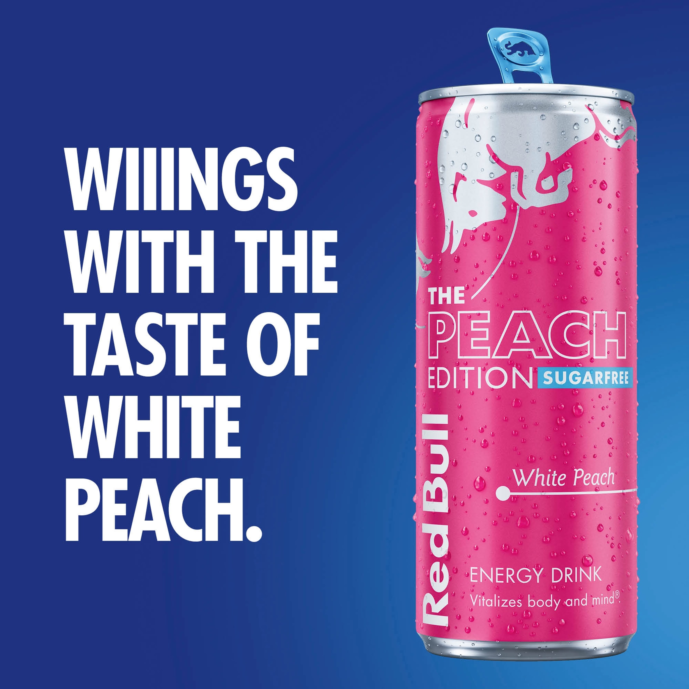 Red Bull Sugar Free Energy Drink Summer White Peach Edition 250ml X 4 thumbnail 2