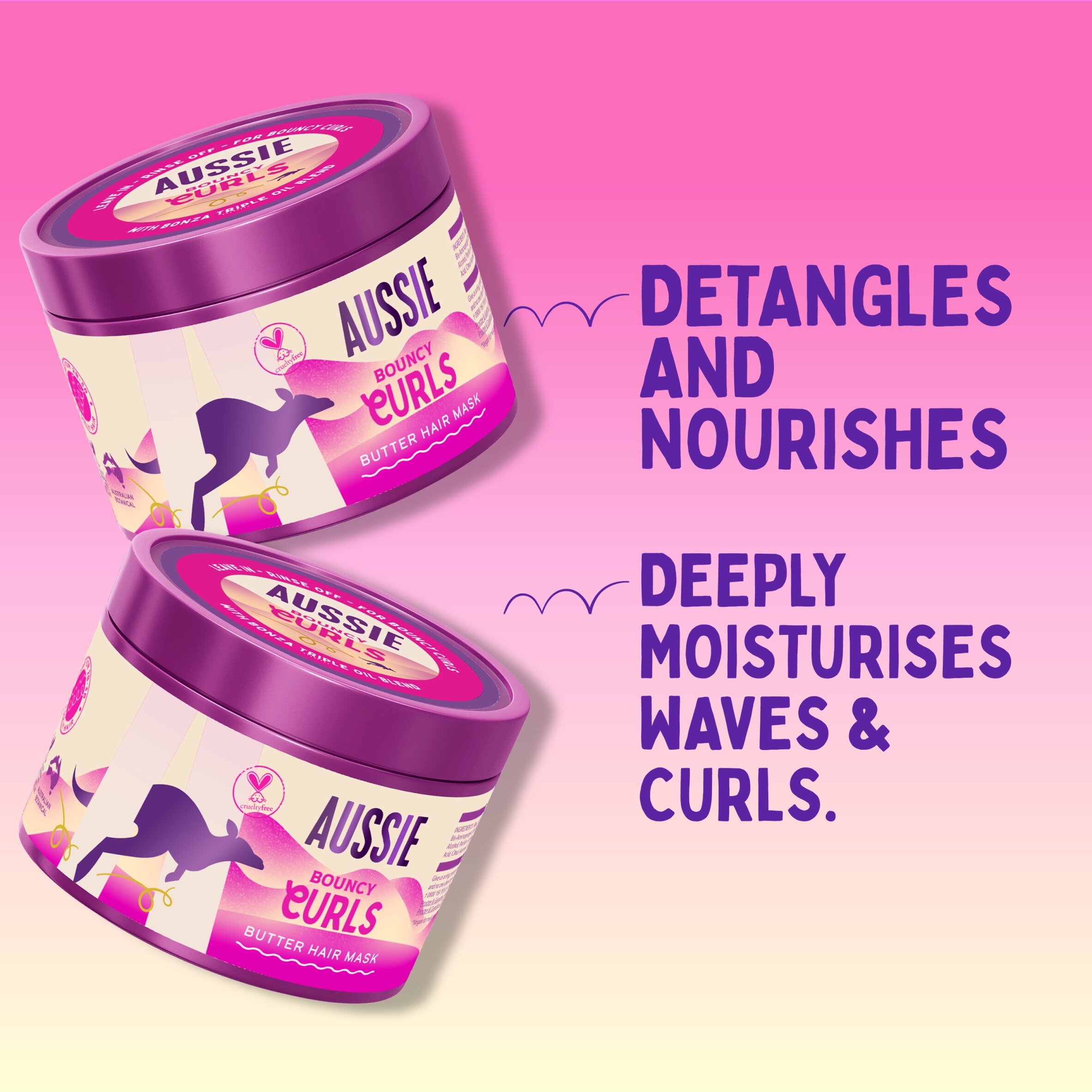 Aussie Bouncy Curls Butter Hair Mask 500ml thumbnail 2