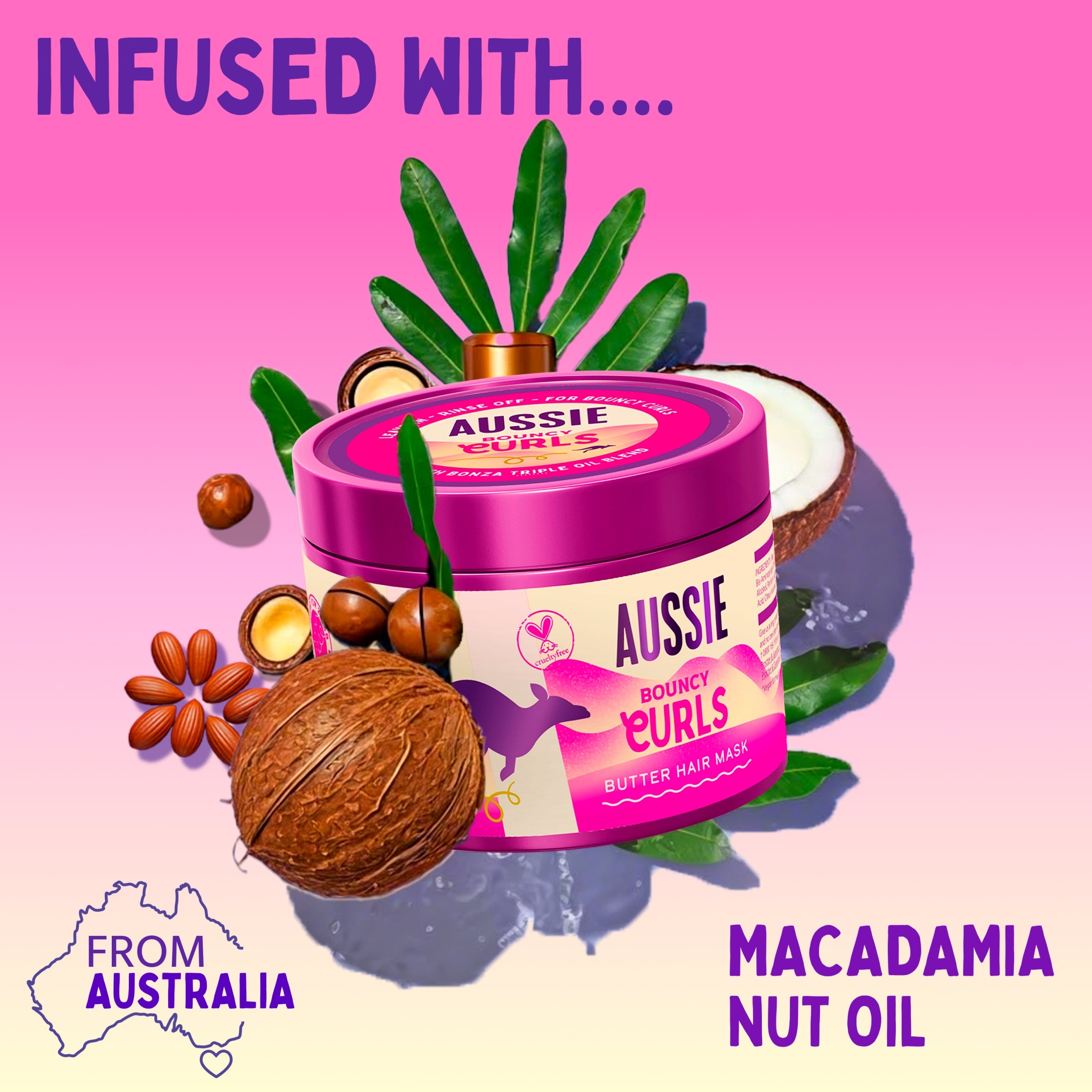 Aussie Bouncy Curls Butter Hair Mask 500ml thumbnail 4