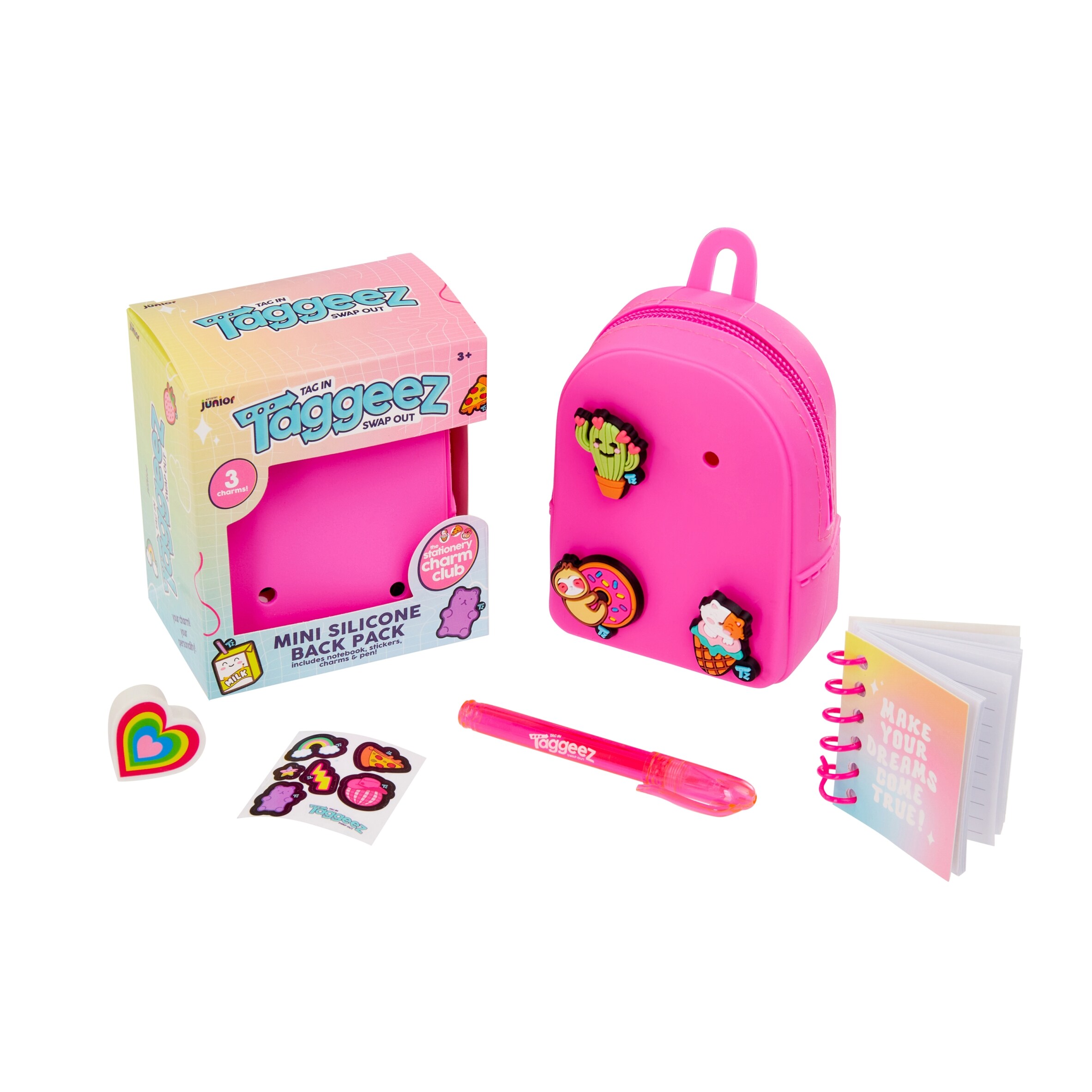 Taggeez Mini Filled Stationery Backpack Pink