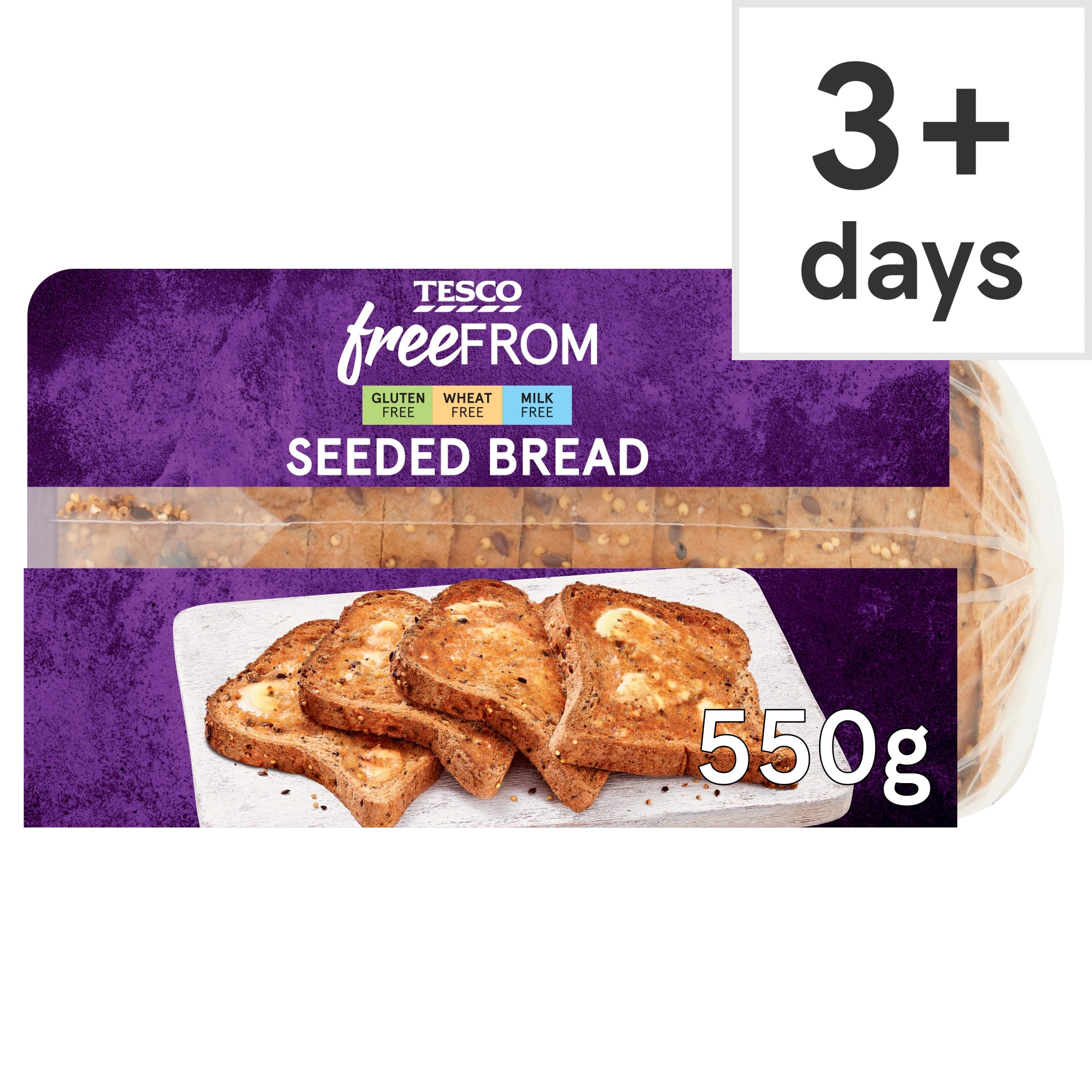 Tesco Free From Sliced Seeded Bread 550g