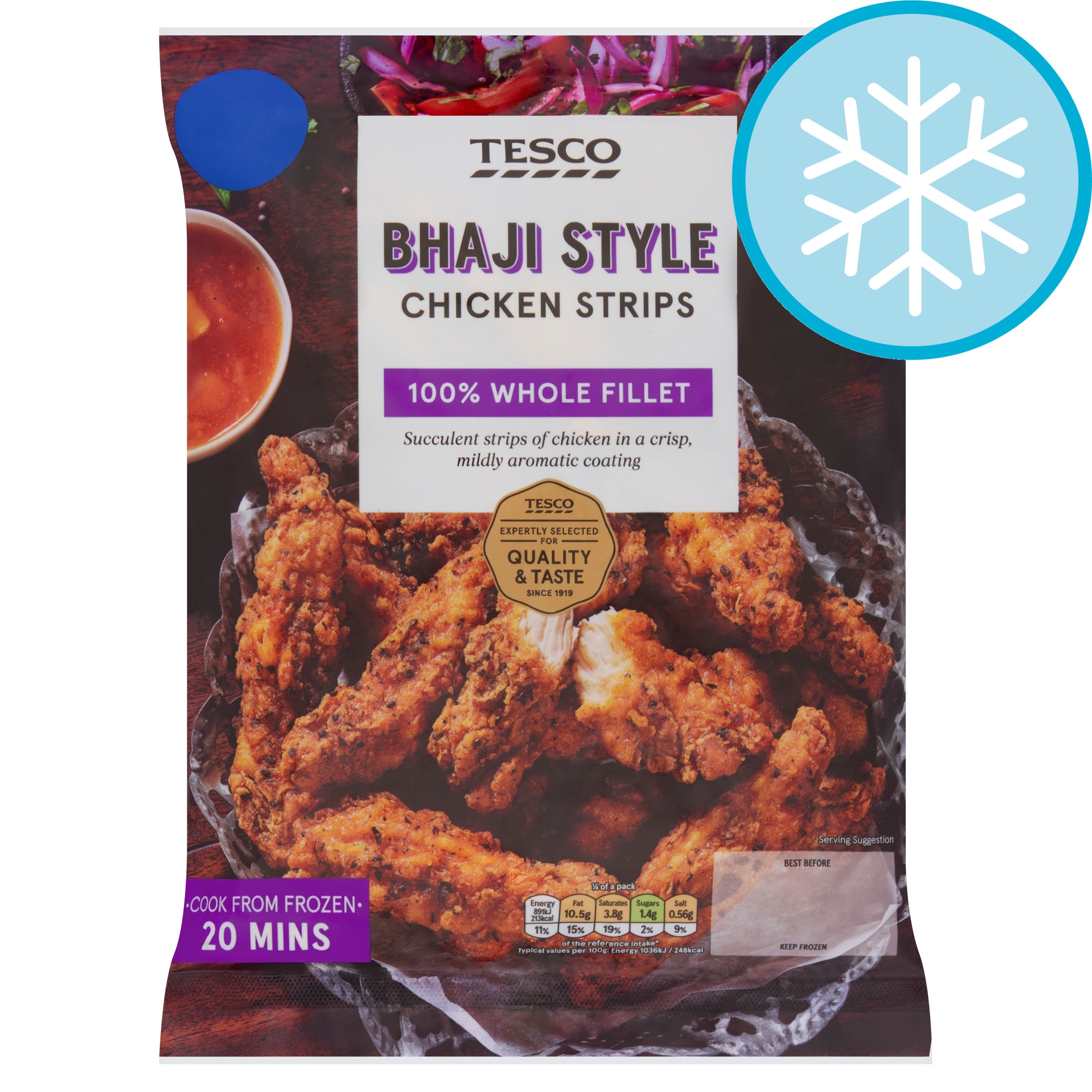 Tesco Bhaji Style Chicken Strips 400g