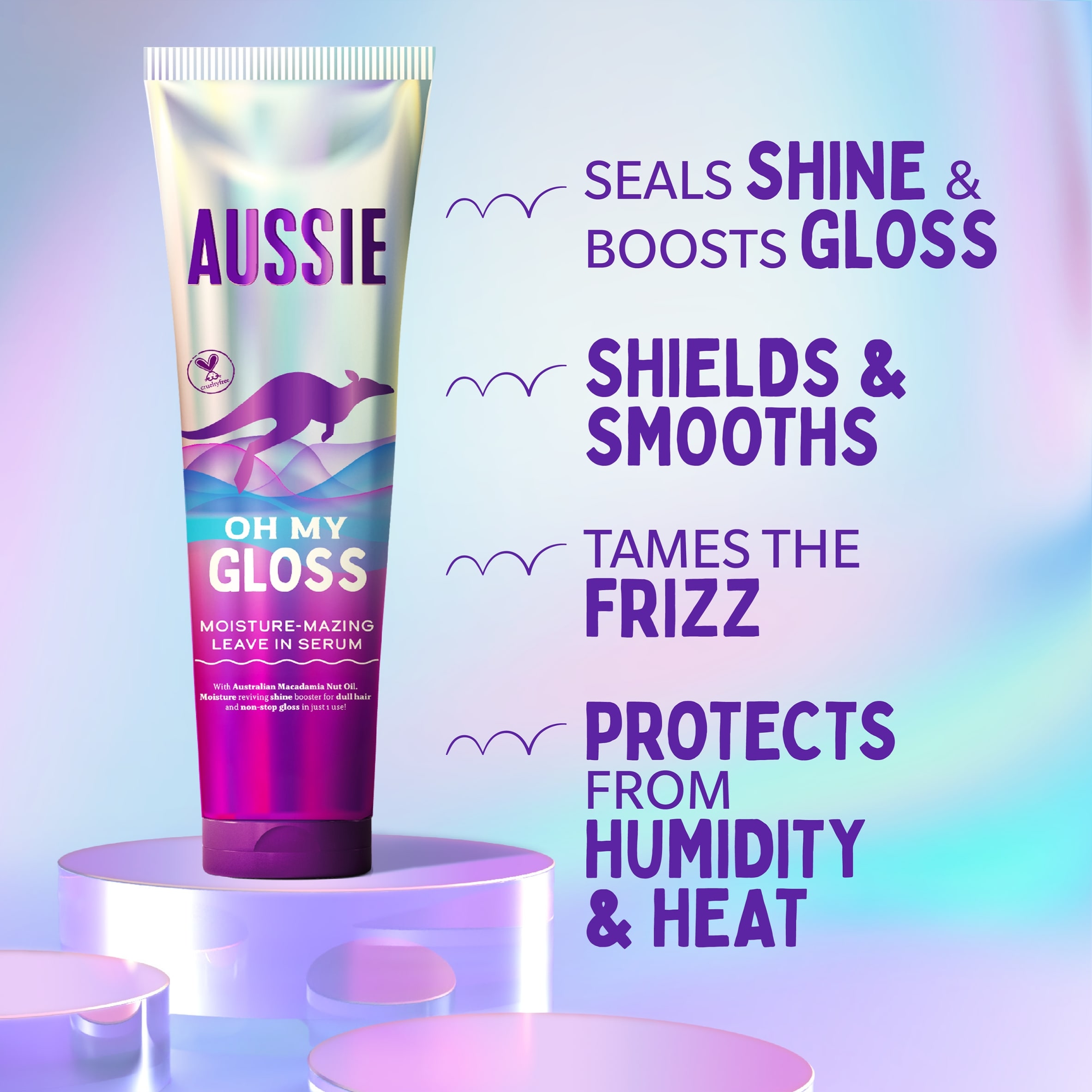 Aussie Oh My Gloss Moisture-Mazing Leave in Serum 160ml thumbnail 2